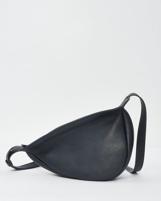 The Row Black Leather Small Slouchy Banana Bag