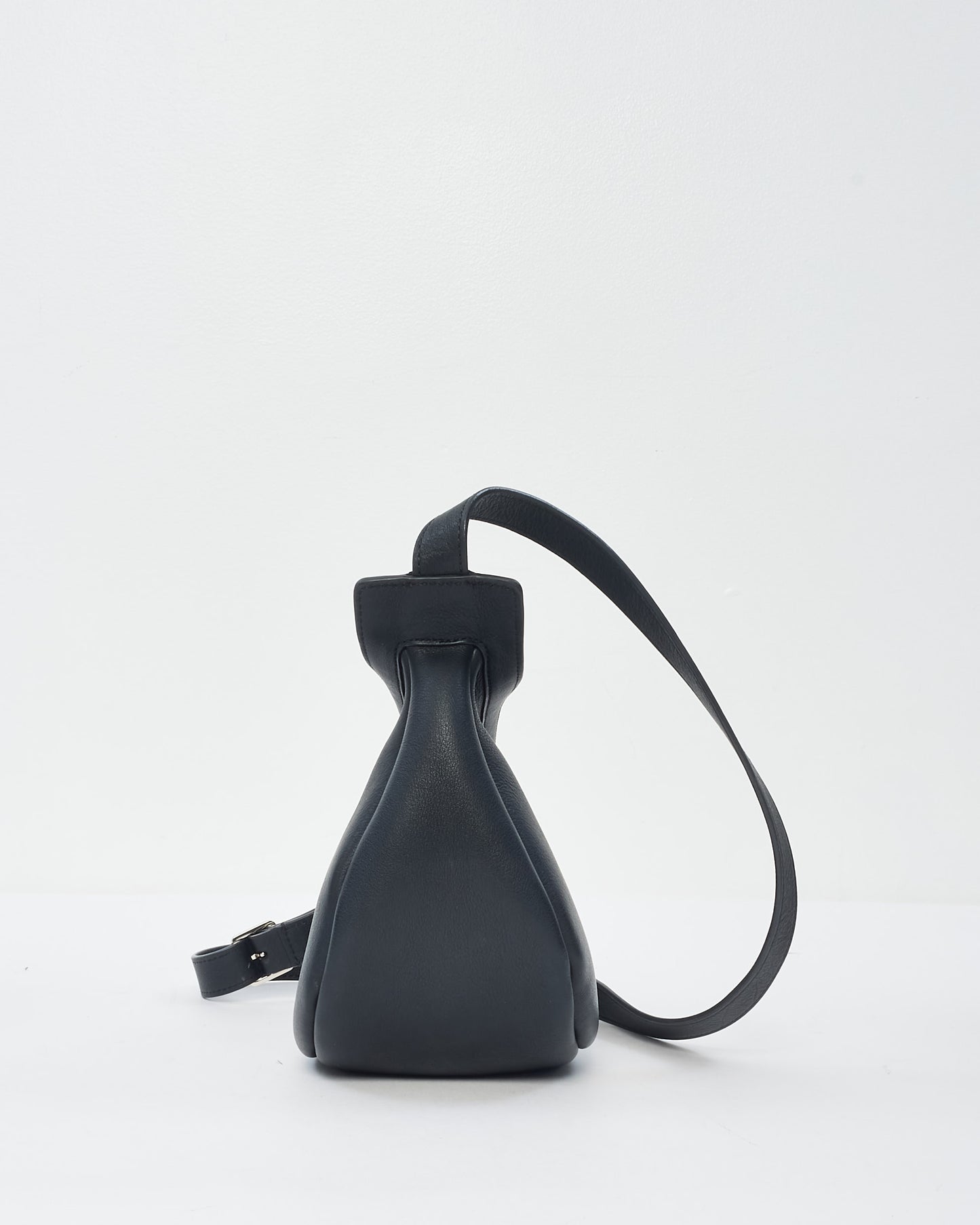 The Row Black Leather Small Slouchy Banana Bag