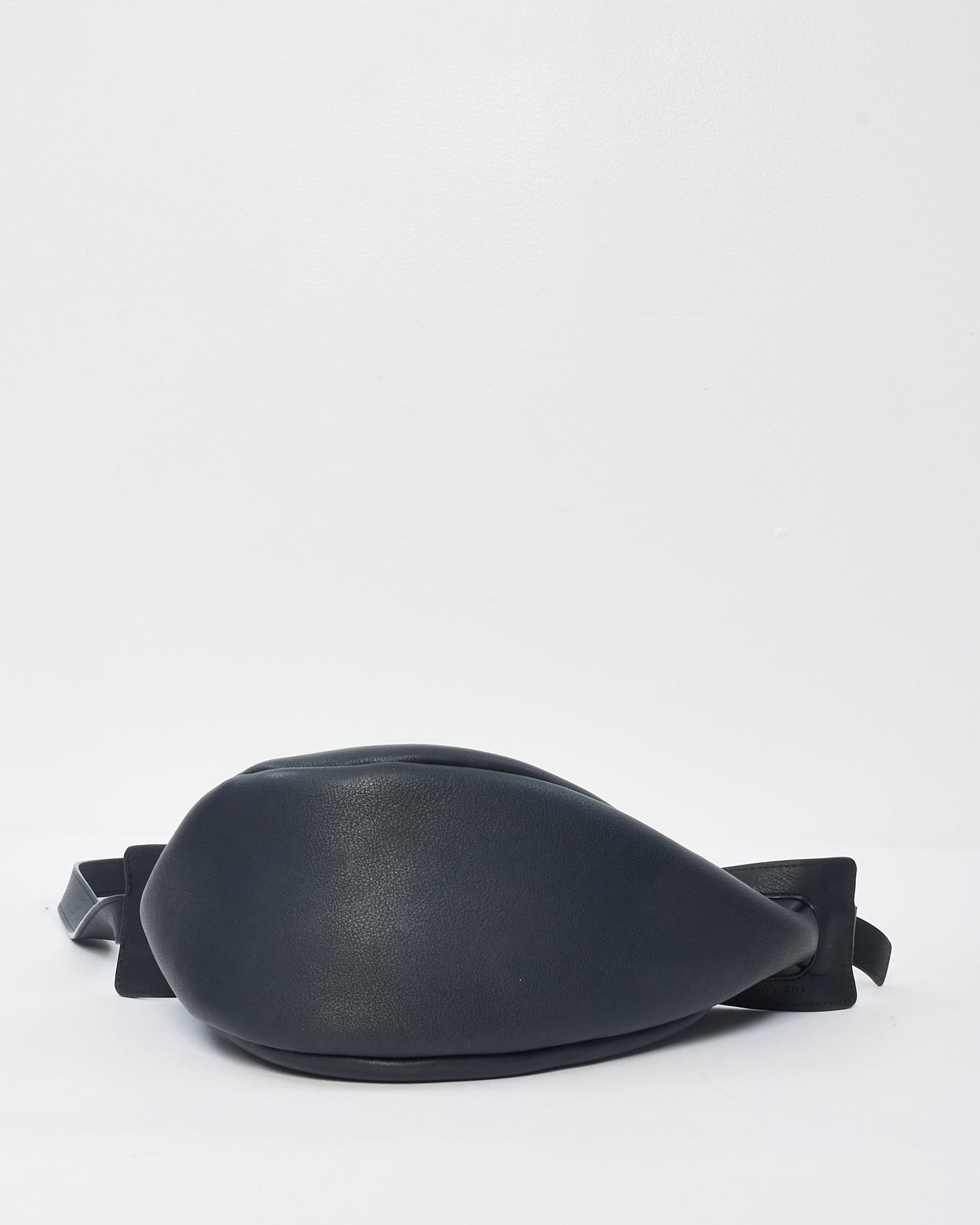 The Row Black Leather Small Slouchy Banana Bag