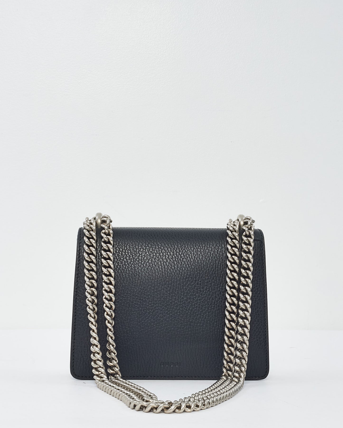 Gucci Black Leather Rhinestone Dionysus Mini Bag