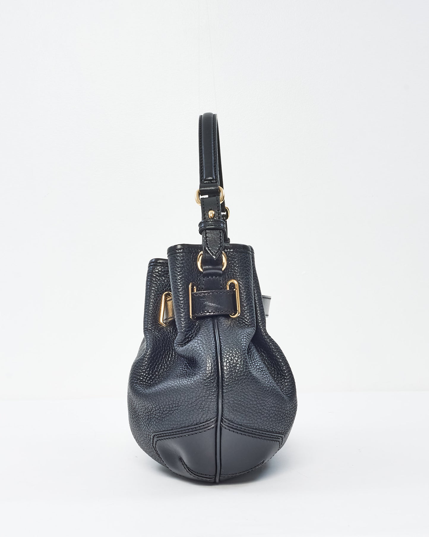 Burberry Black Leather Willenmore Hobo Bag