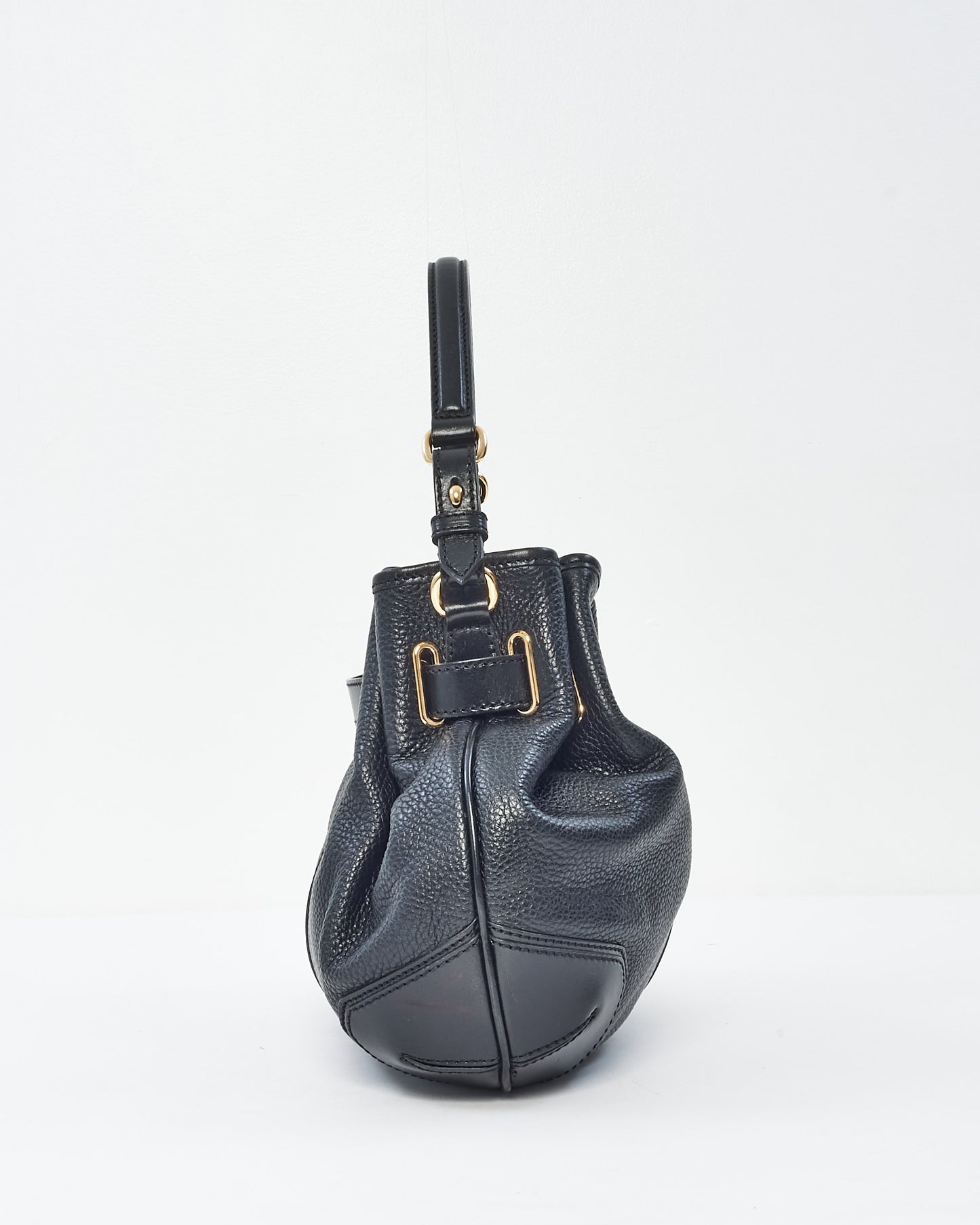 Burberry Black Leather Willenmore Hobo Bag