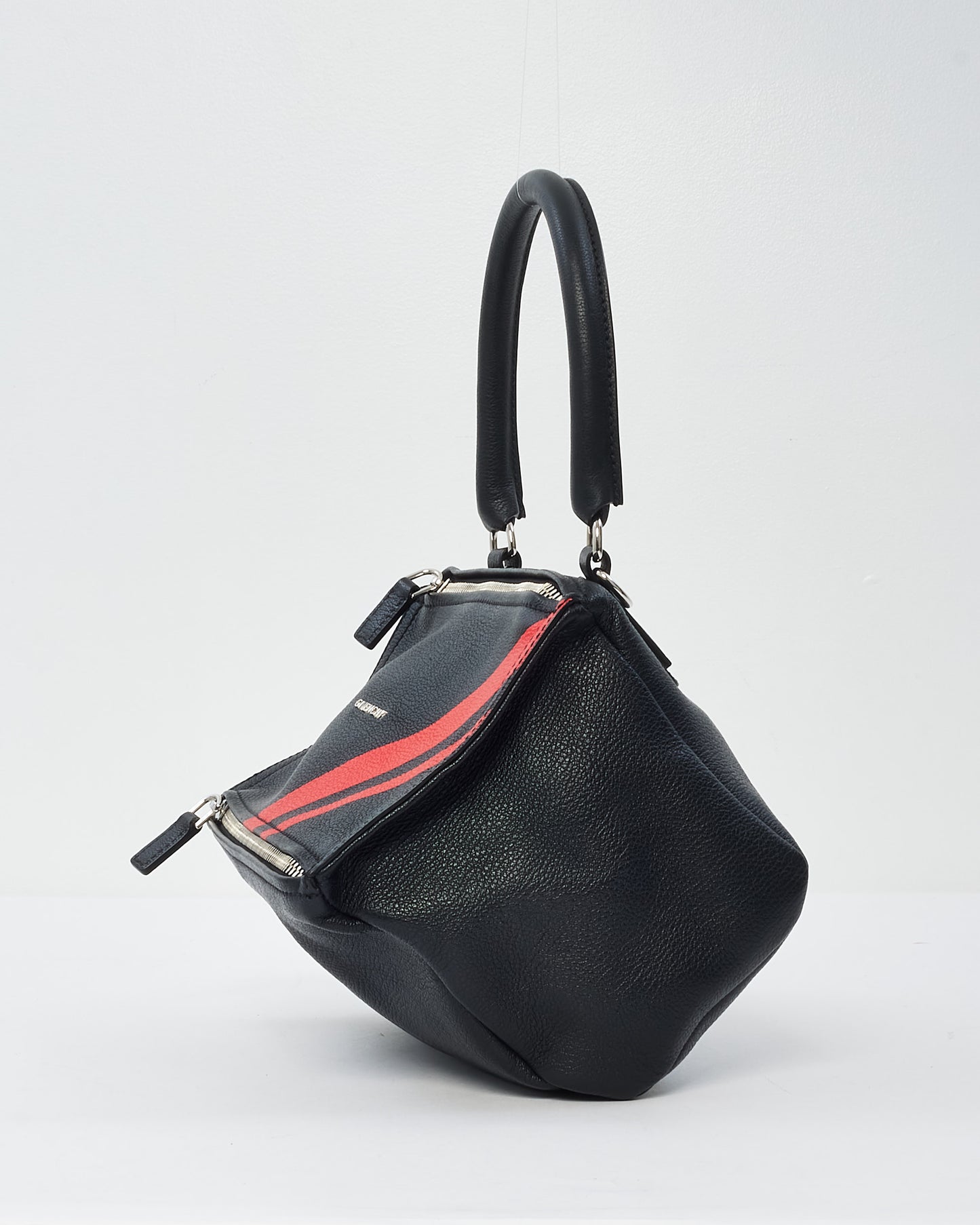 Givenchy Black 
Red Stripe Leather Small Pandora Bag