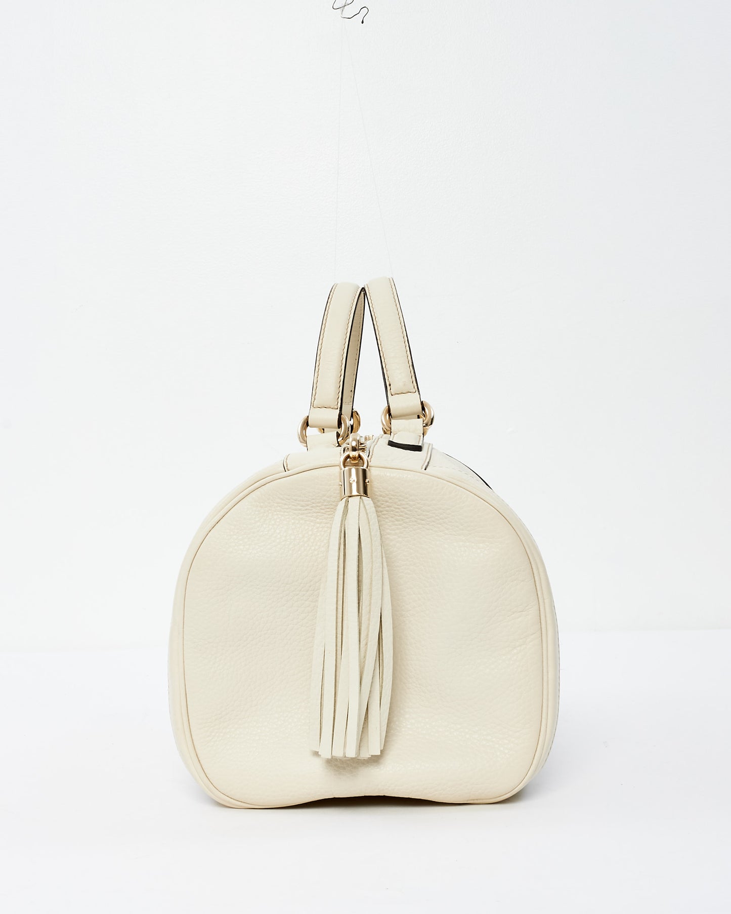 Gucci Off-White Leather Soho Boston Bag