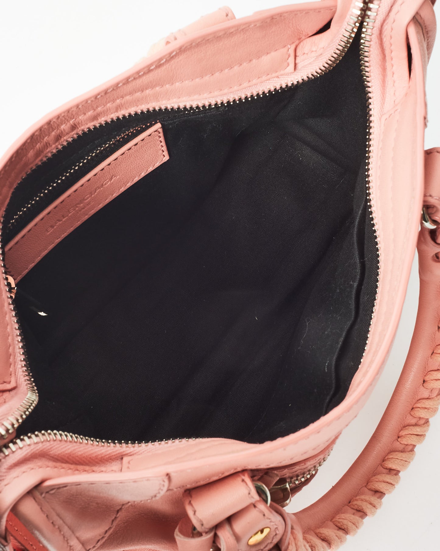 Balenciaga Pink Leather Dual Tone Hardware Mini City Bag