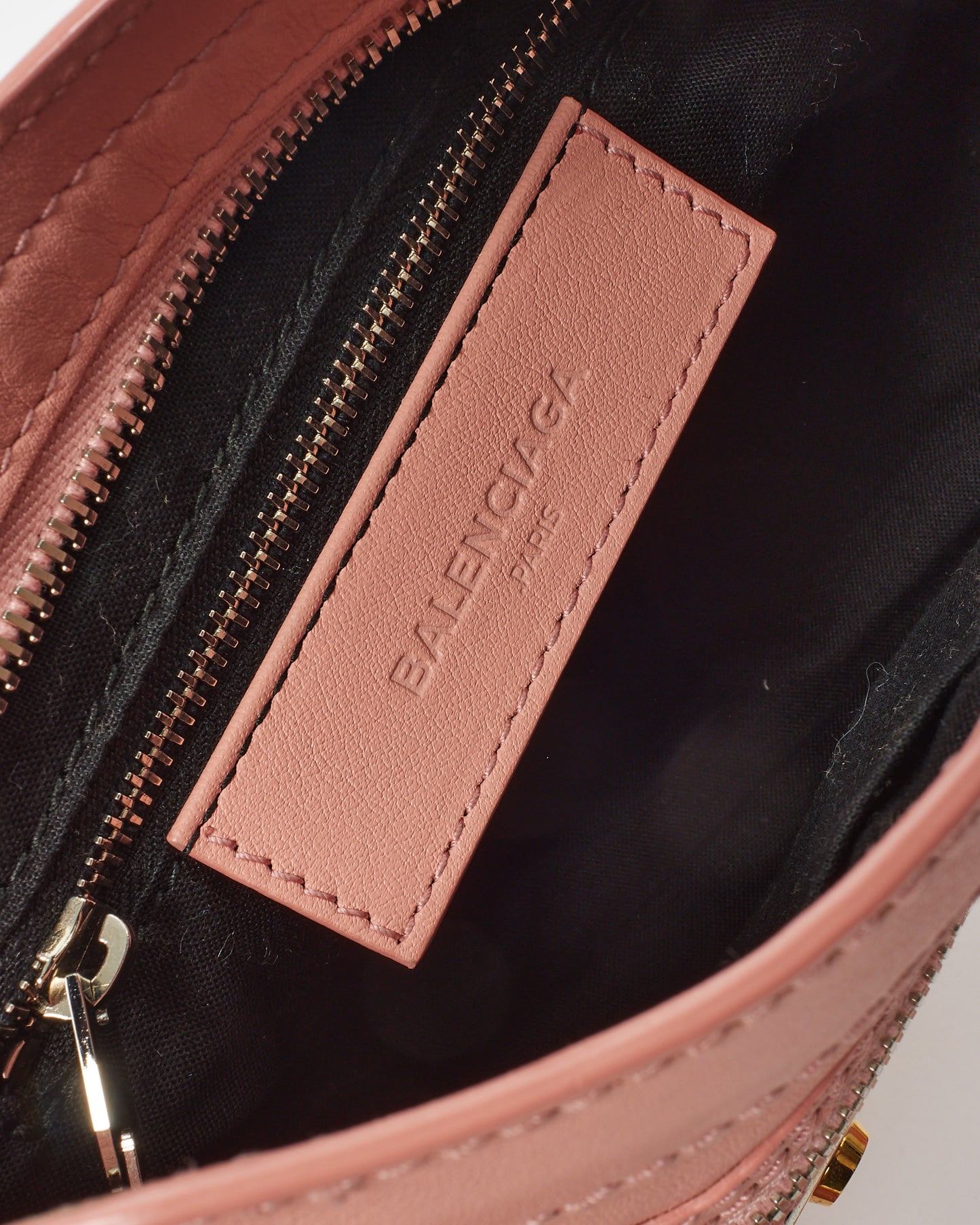 Balenciaga Pink Leather Dual Tone Hardware Mini City Bag