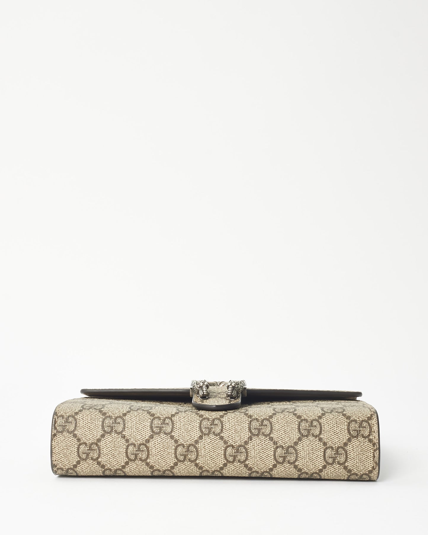 Gucci Monogram Coated Canvas Brown Dionysus Wallet On Chain