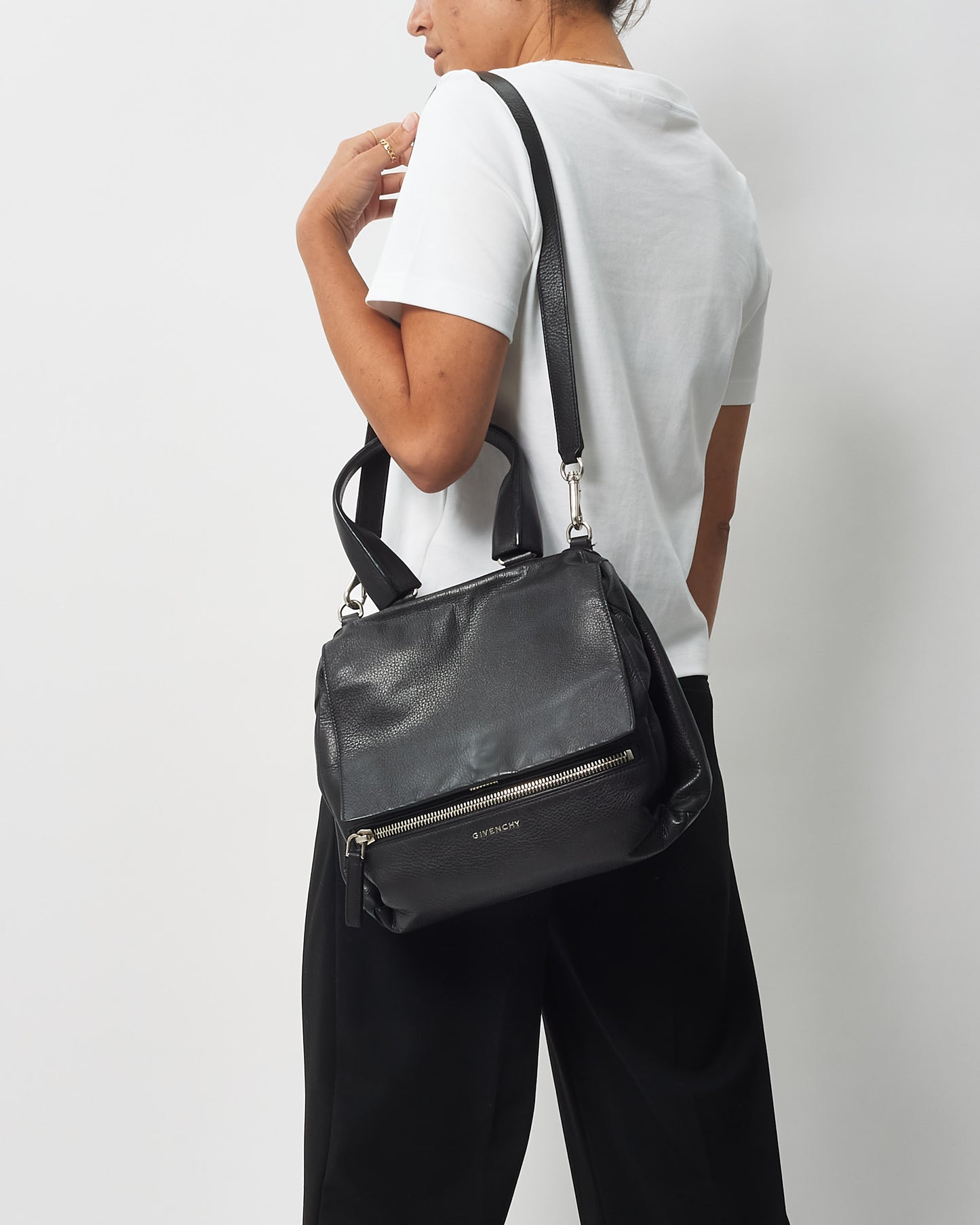 Givenchy Black Leather Pandora Pure Flap Bag