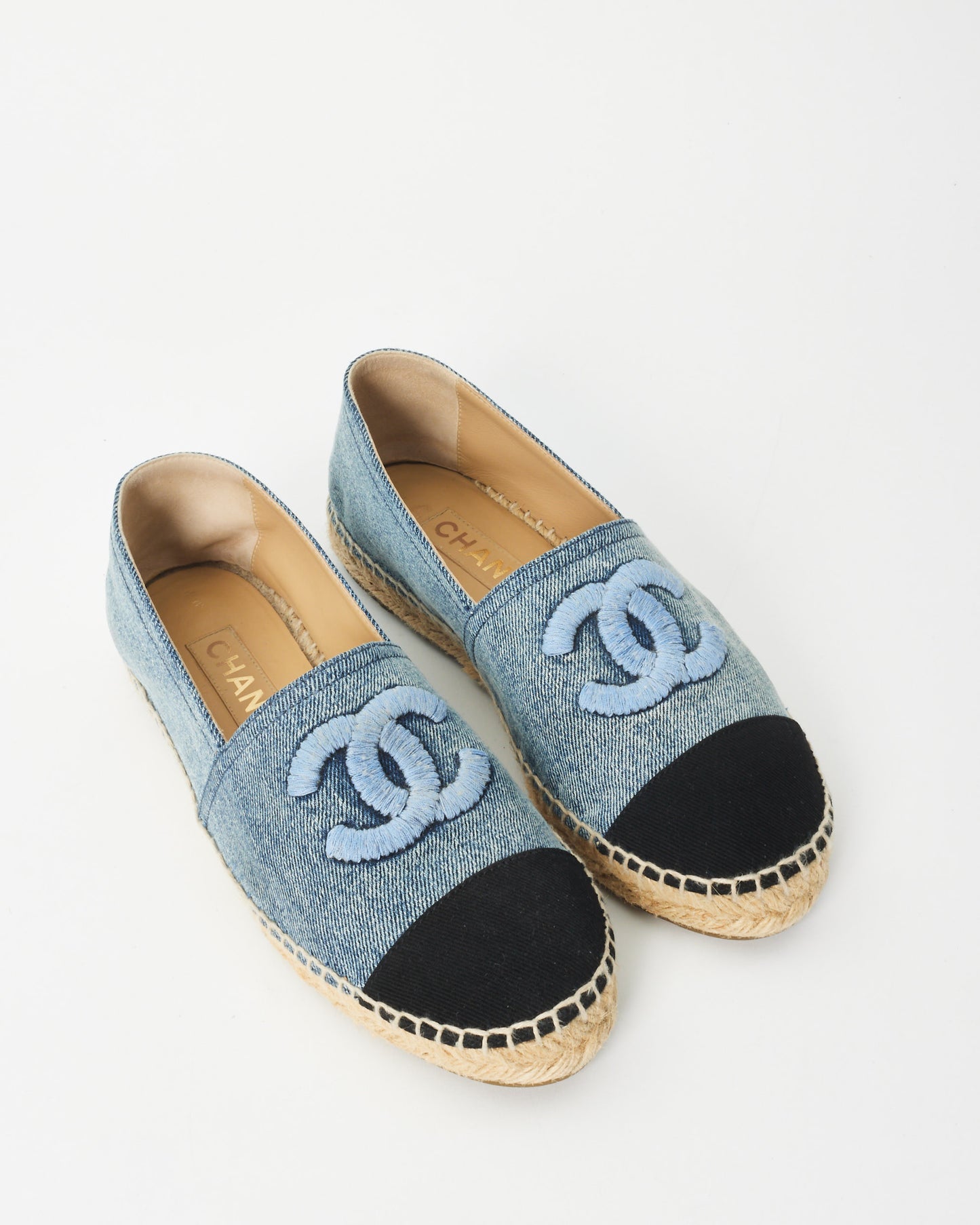 Chanel Denim CC Logo Espadrilles - 38