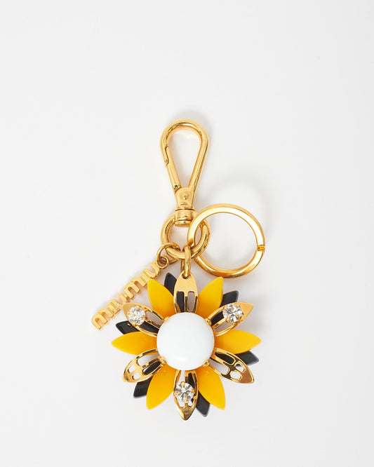 Miu Miu Yellow Daisy Flower Keychain