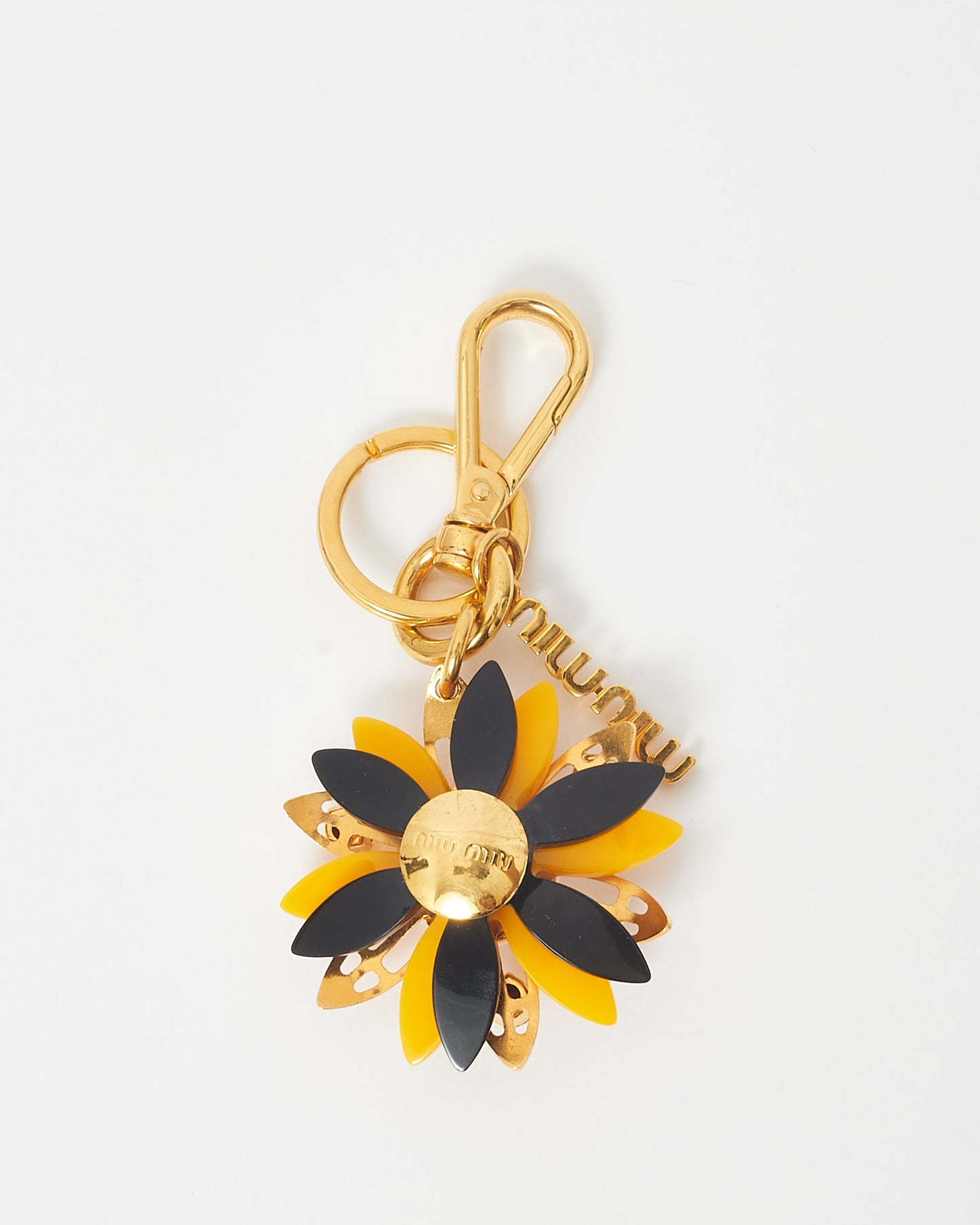 Miu Miu Yellow Daisy Flower Keychain