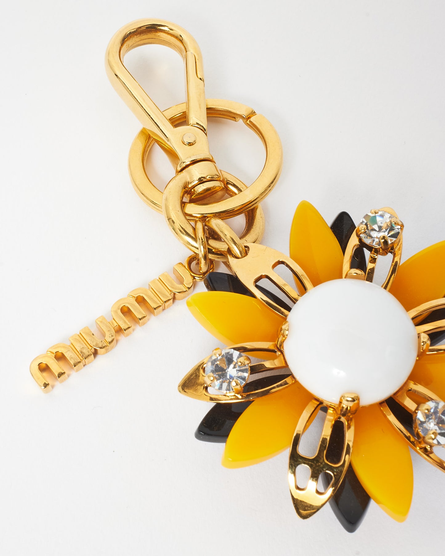 Miu Miu Yellow Daisy Flower Keychain