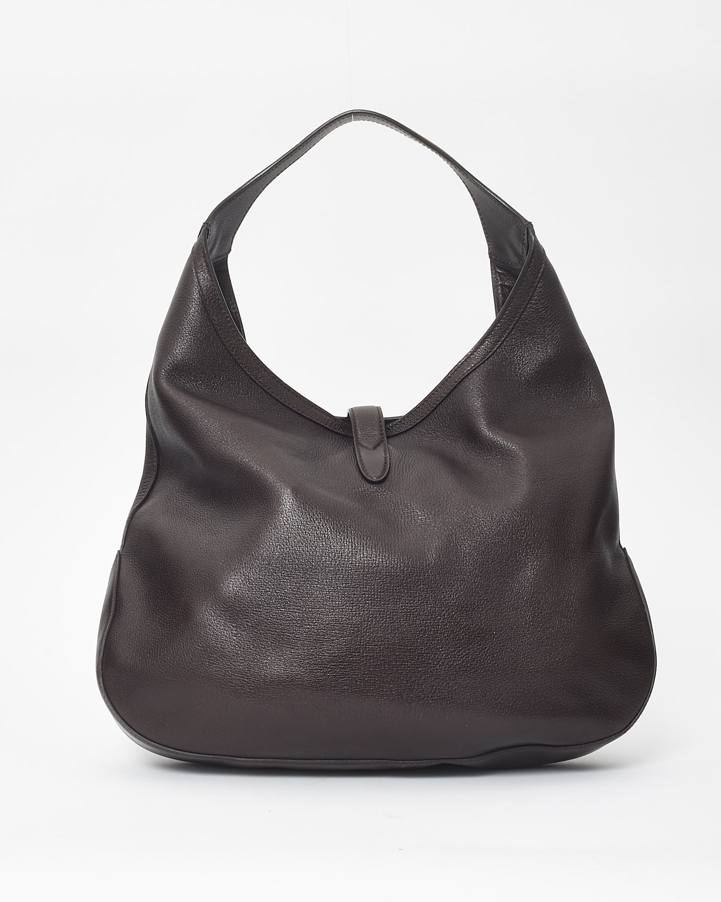 Gucci Brown Leather Web Jackie Hobo Shoulder Bag