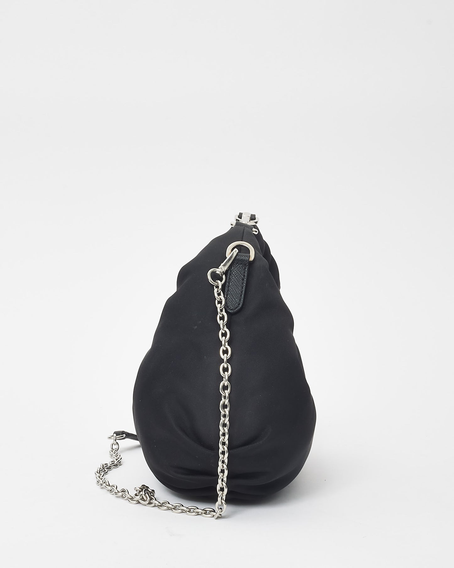 Prada Black Nylon Re-Edition 2006 Chain Crossbody Bag