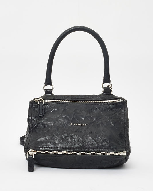 Givenchy Black Crinkled Leather Pandora Crossbody Bag