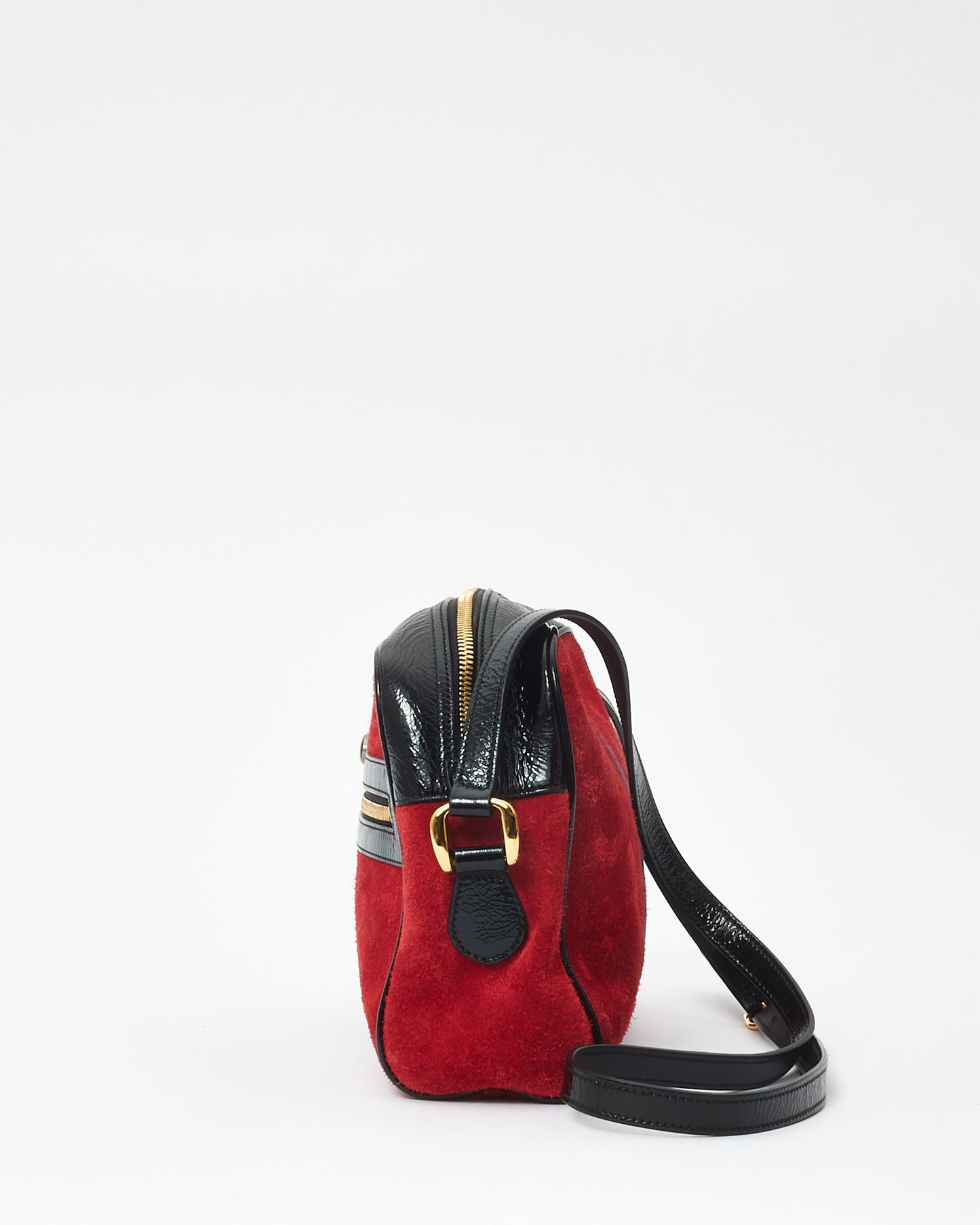 Gucci Red Suede Ophidia Crossbody Camera Bag