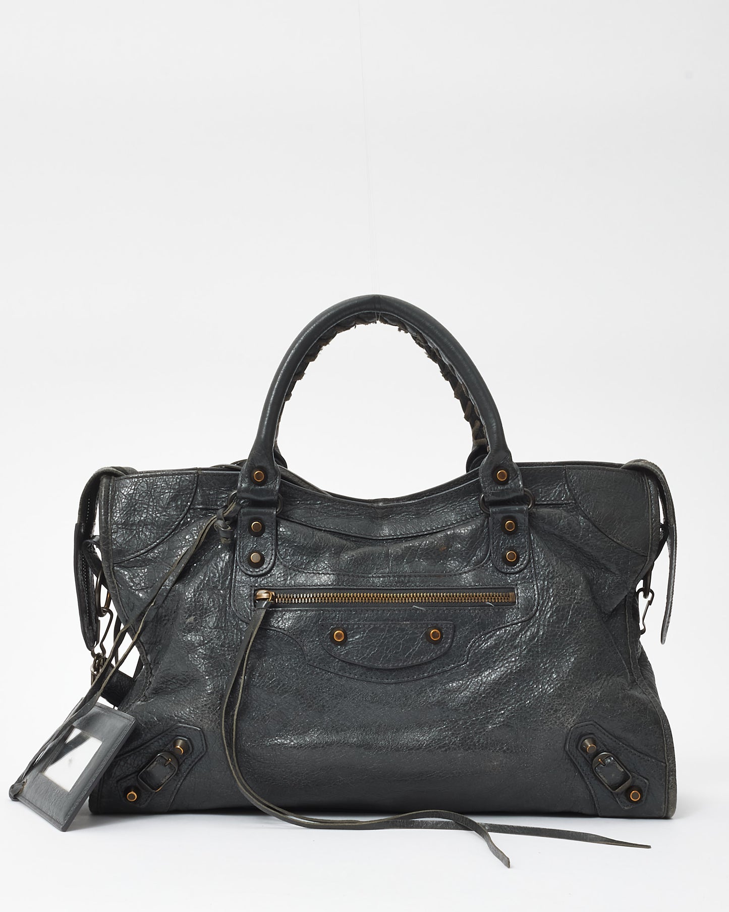 Balenciaga Charcoal Grey Leather City Bag