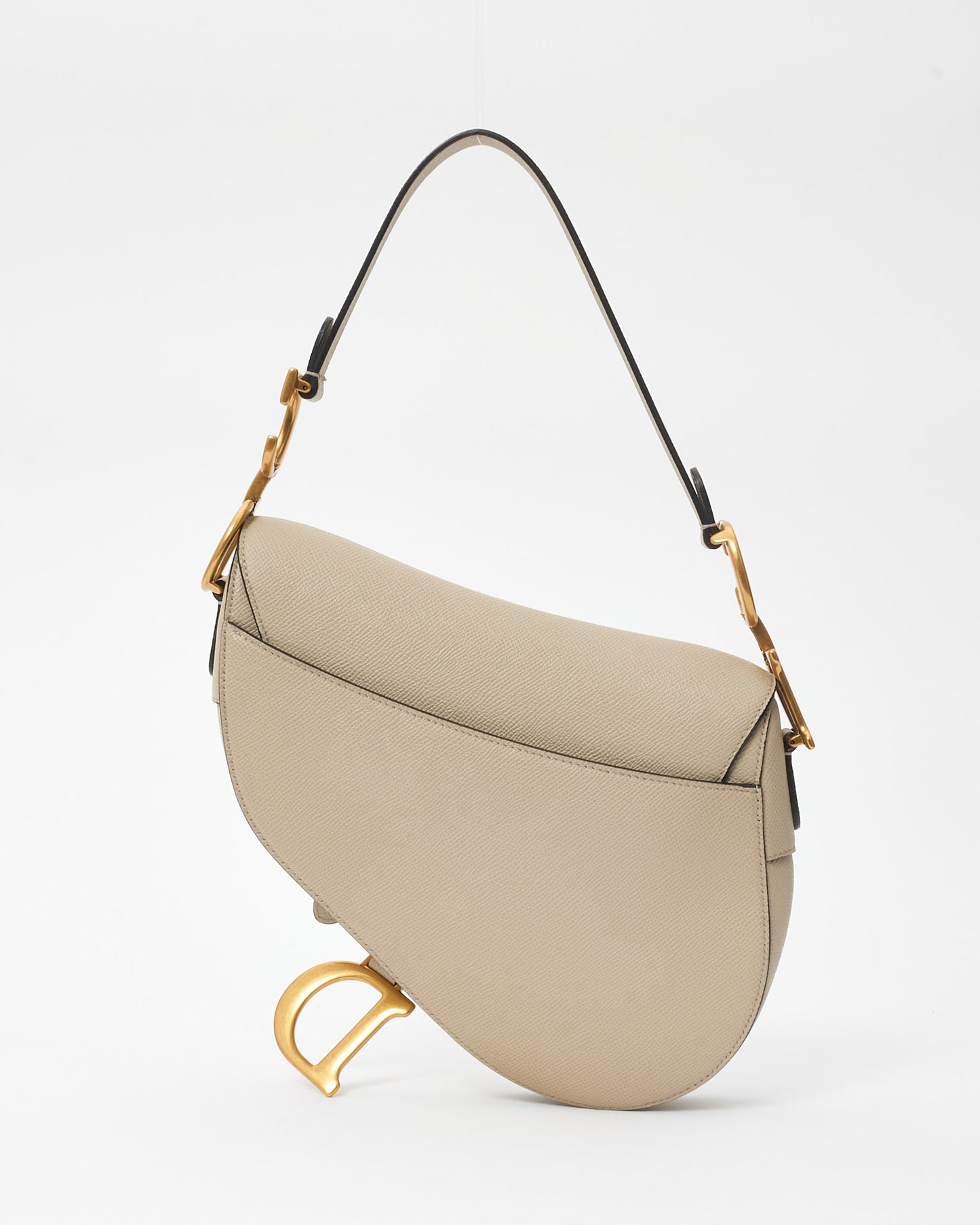 Dior Sand Grained Calfskin Leather Saddle Shoulder Bag