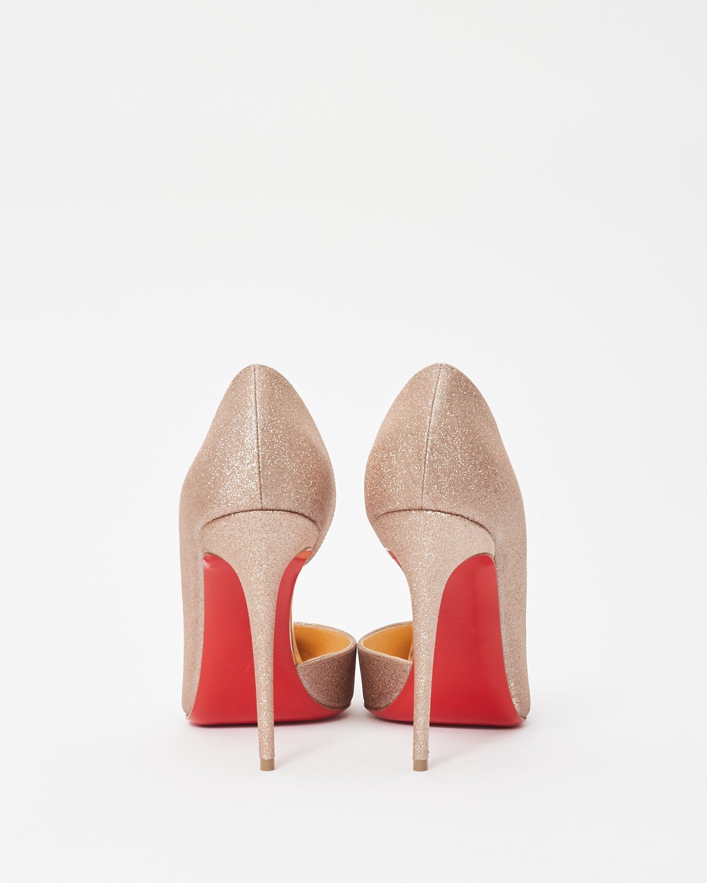 Christian Louboutin Rose Gold Glitter Iriza Pumps - 39.5