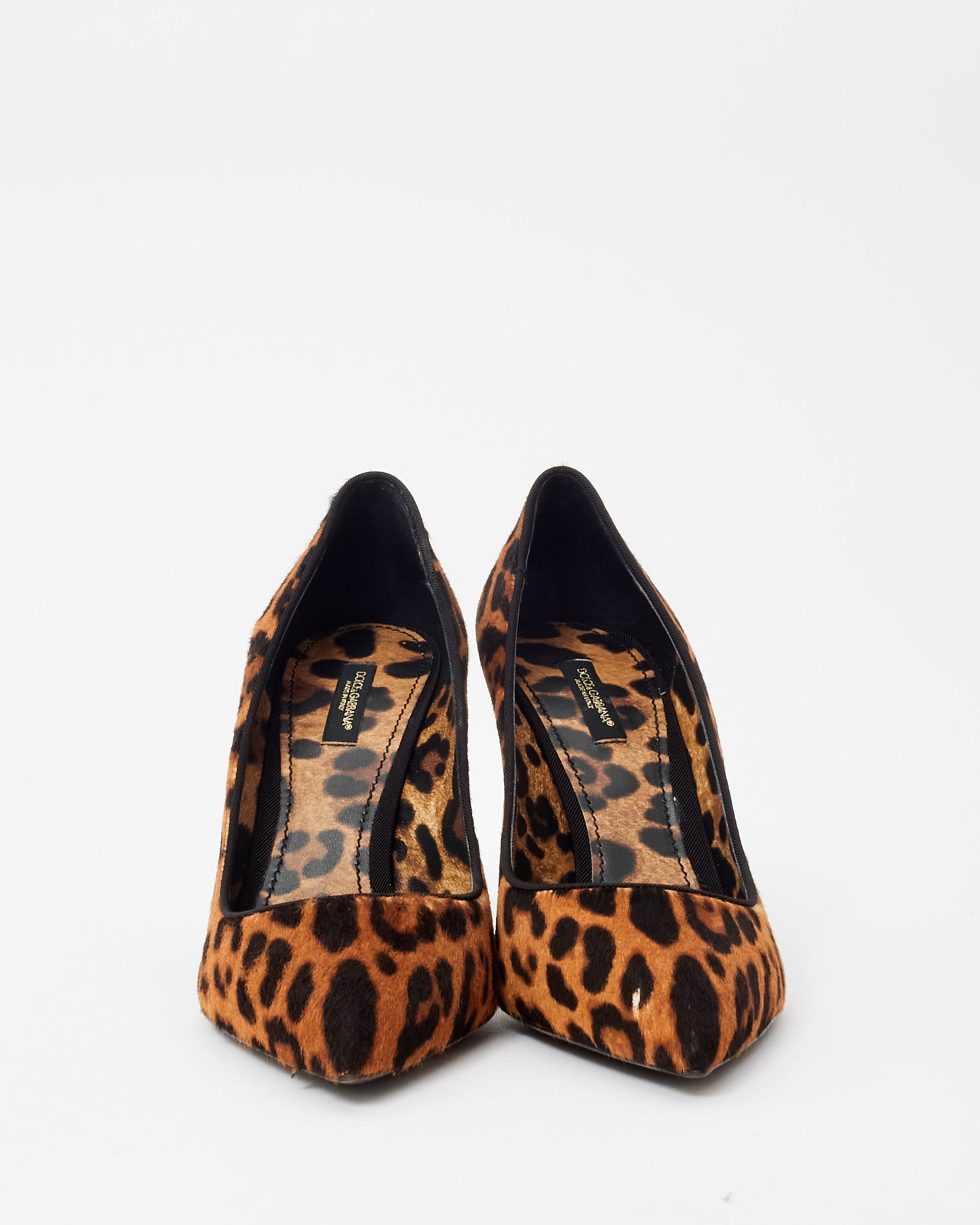 Dolce 
Gabbana Leopard Pony Hair Pumps - 40