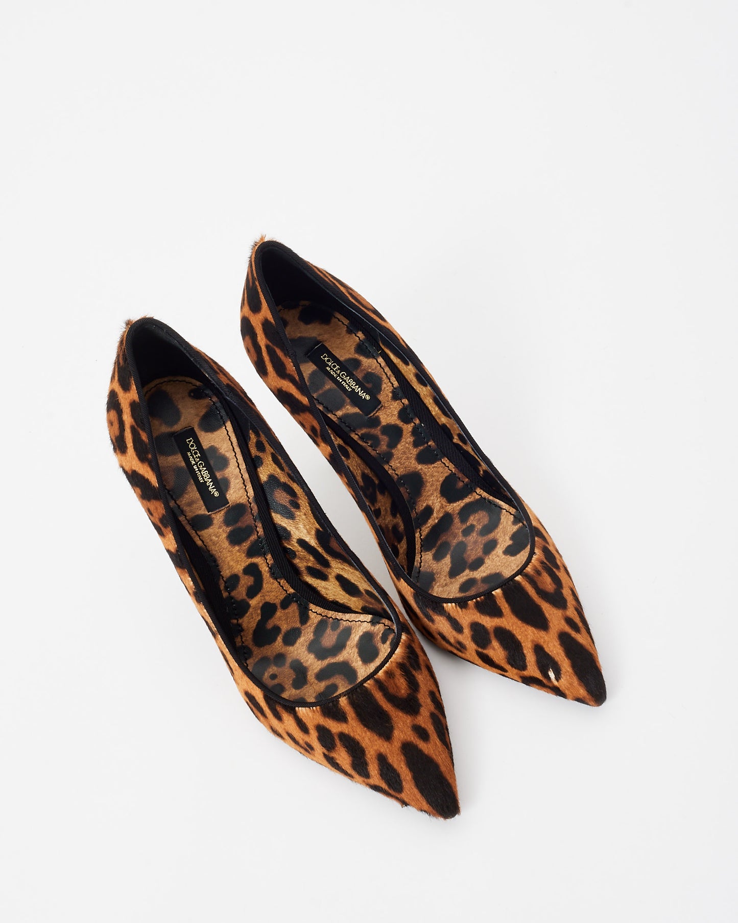 Dolce 
Gabbana Leopard Pony Hair Pumps - 40