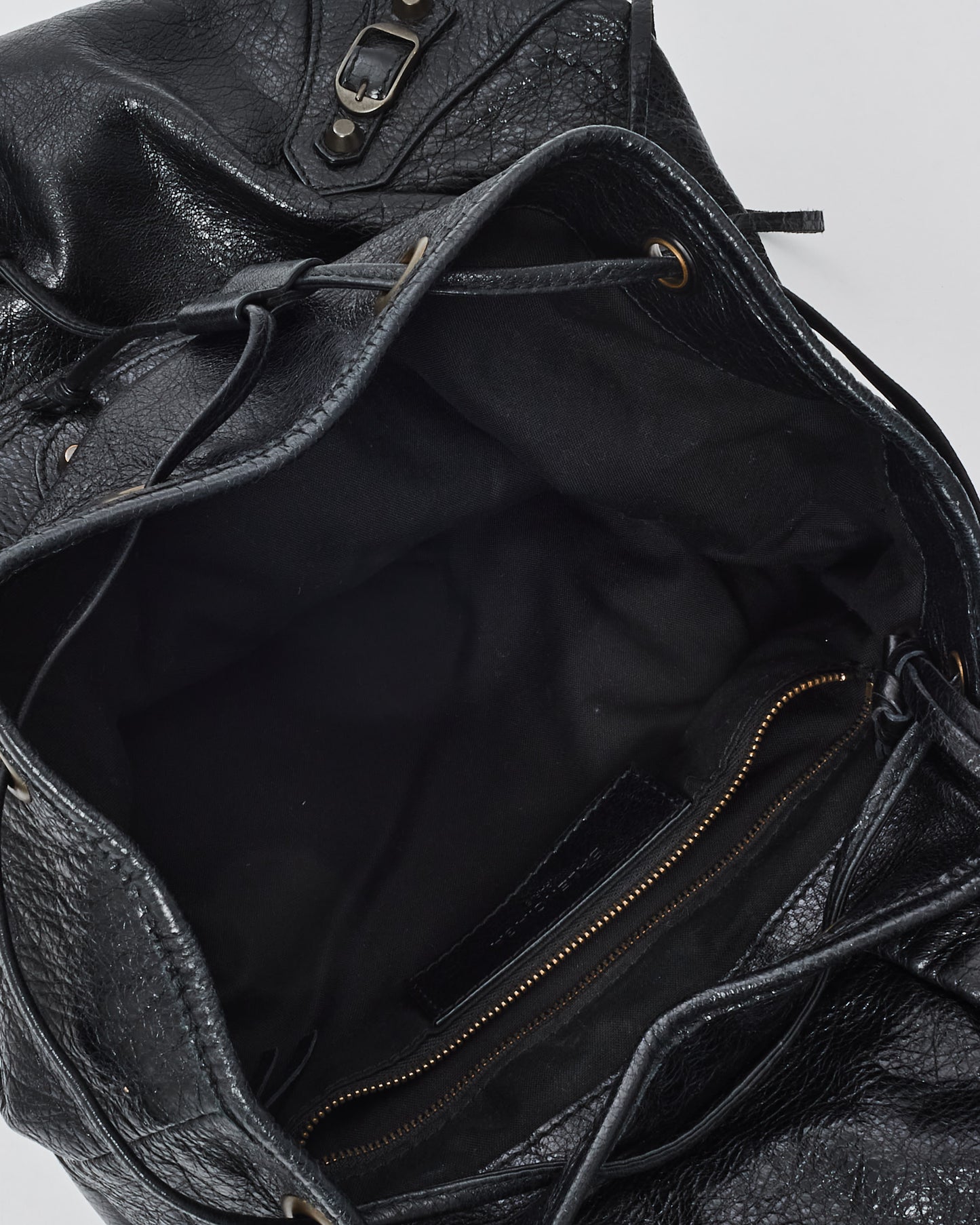 Balenciaga Black Leather Classic Traveller City Backpack