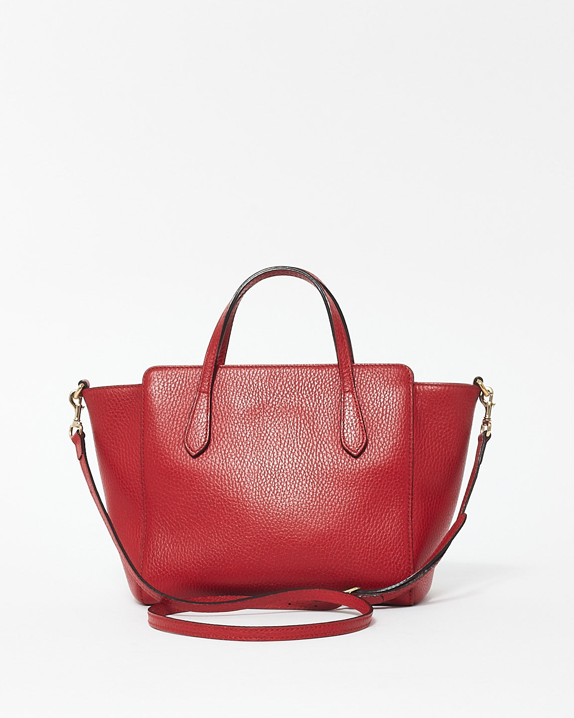 Gucci Red Leather Mini Swing Tote Bag