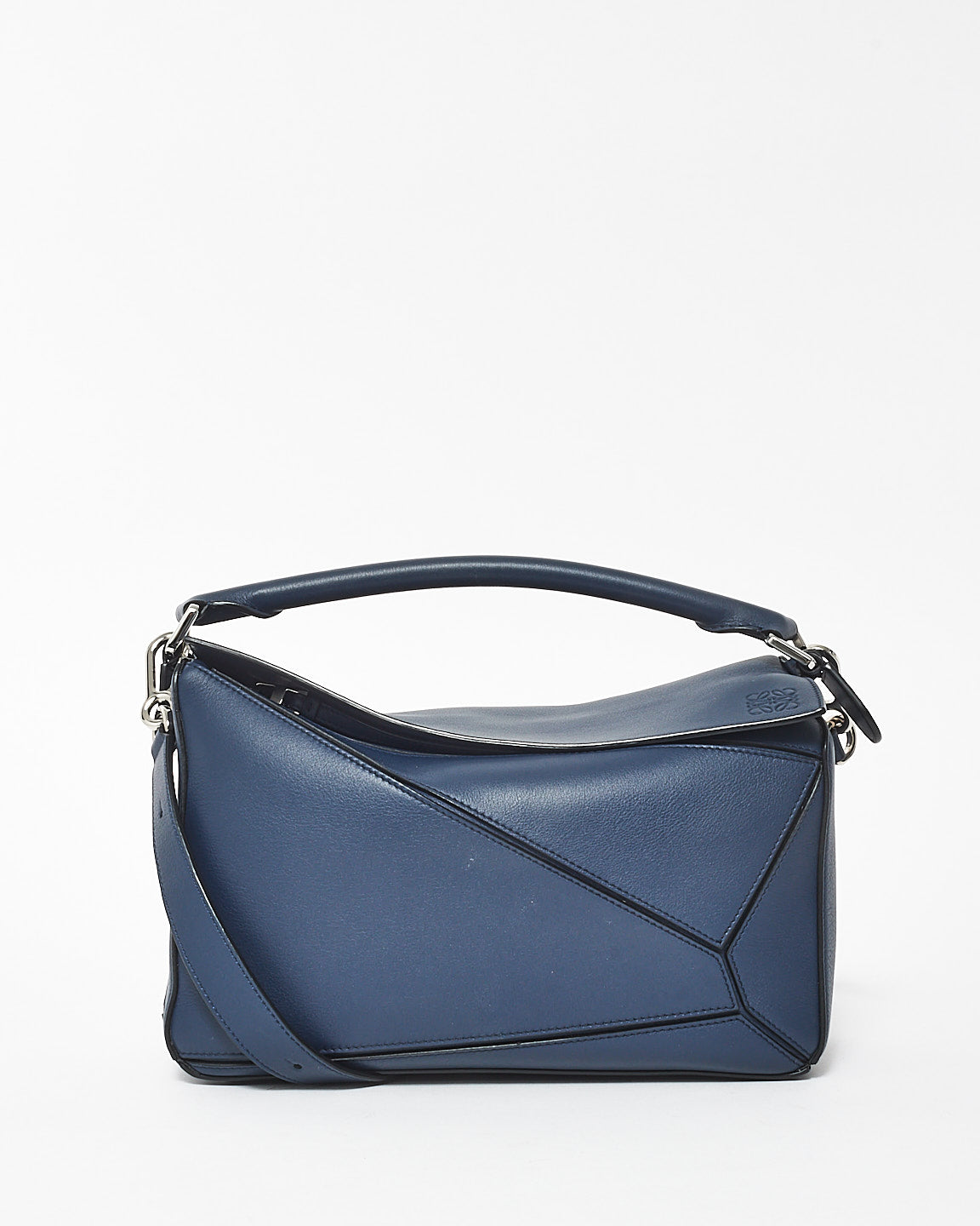 Loewe Navy Blue Leather Medium (Classic) Puzzle Bag