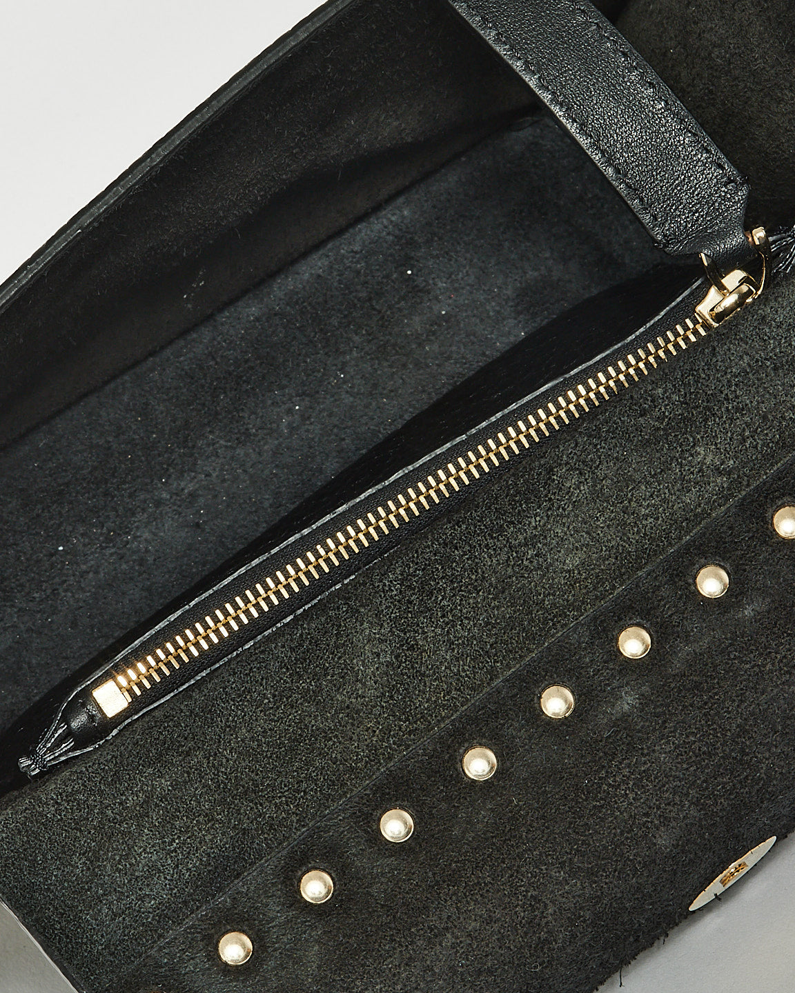 Valentino Black Leather Rockstud Side Slip Crossbody Bag