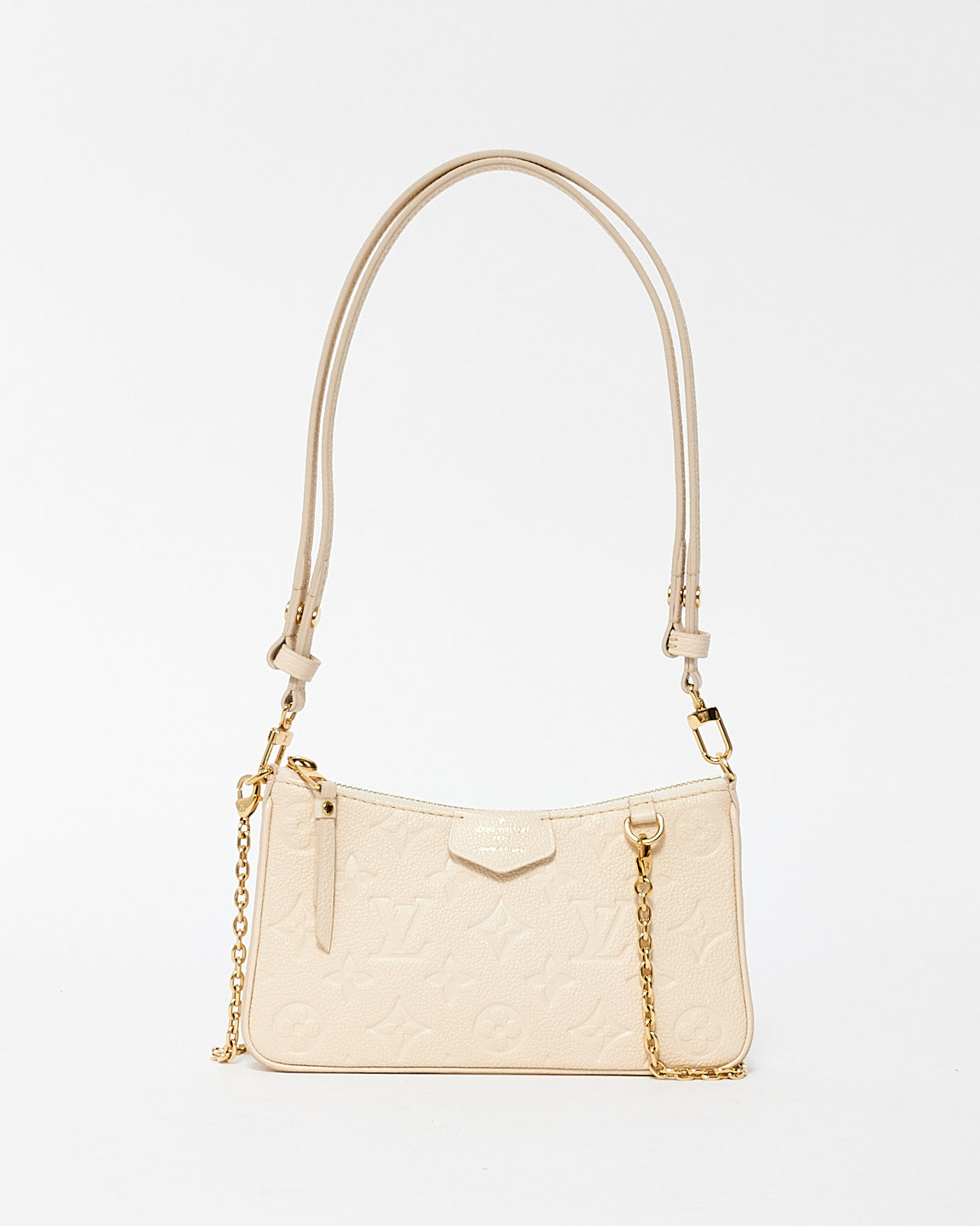 Louis Vuitton Cream Monogram Empreinte Easy Pouch On Strap Crossbody Bag