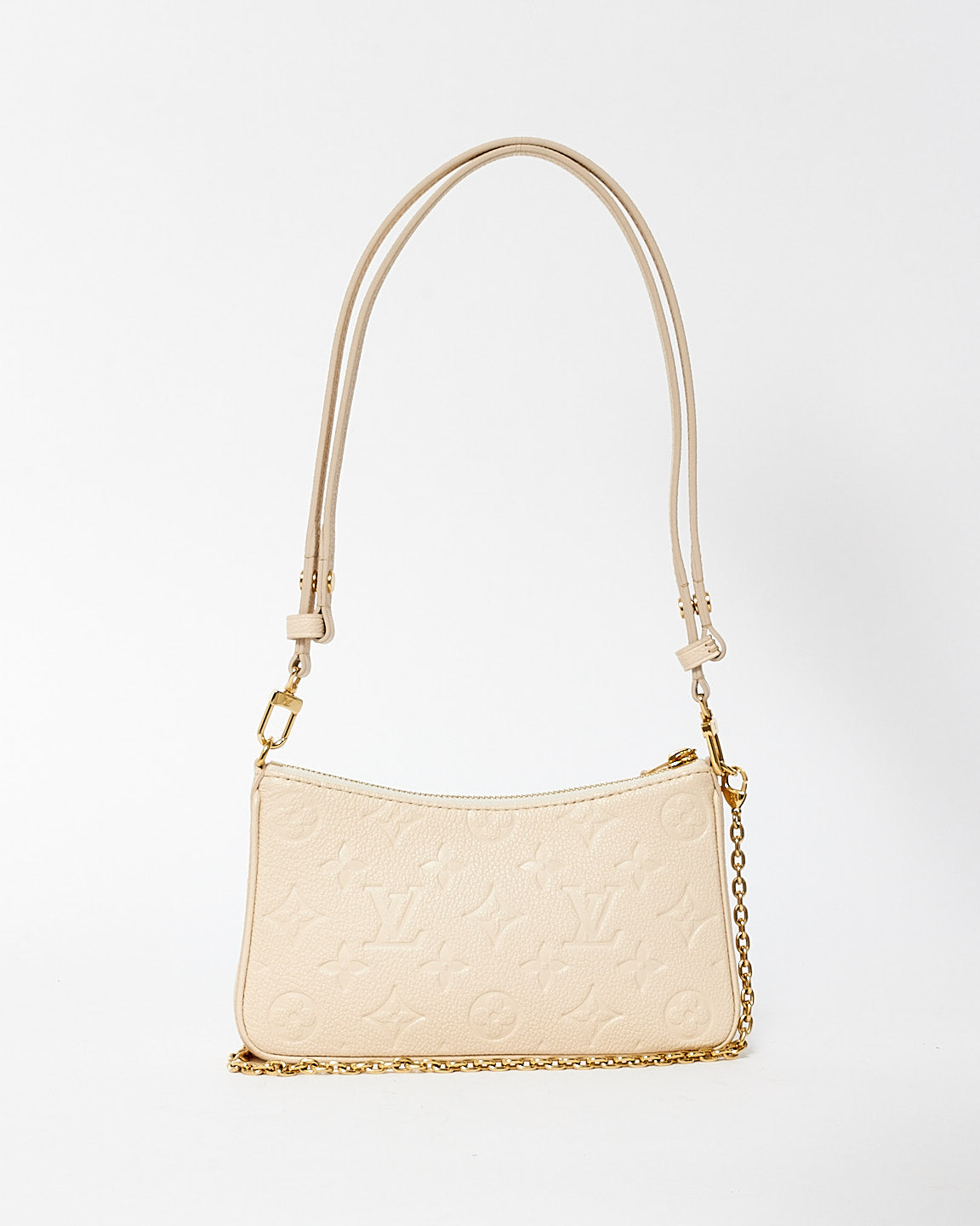 Louis Vuitton Cream Monogram Empreinte Easy Pouch On Strap Crossbody Bag