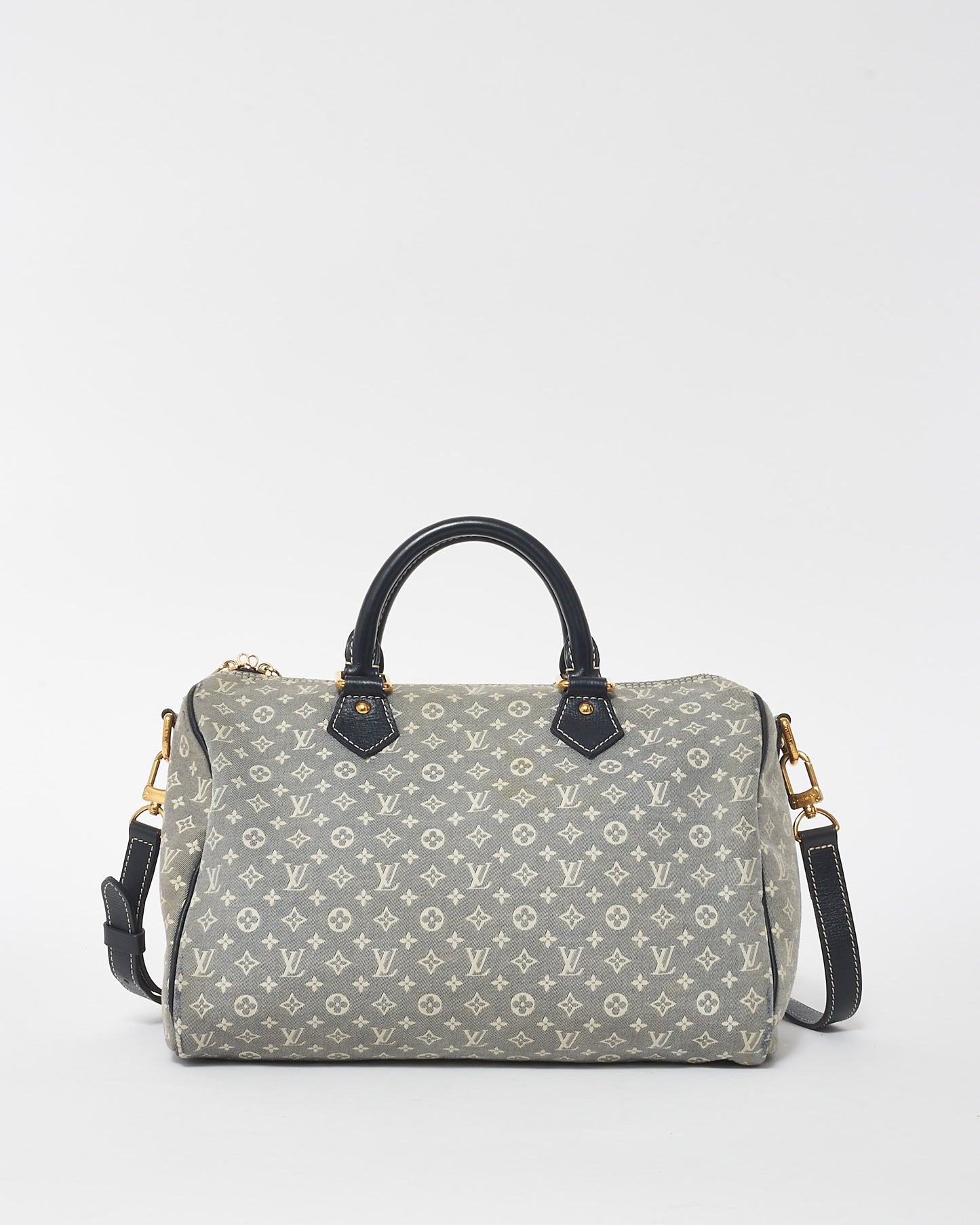 Louis Vuitton Blue Monogram Canvas Mini Lin Speedy 30 Bandoulière Bag