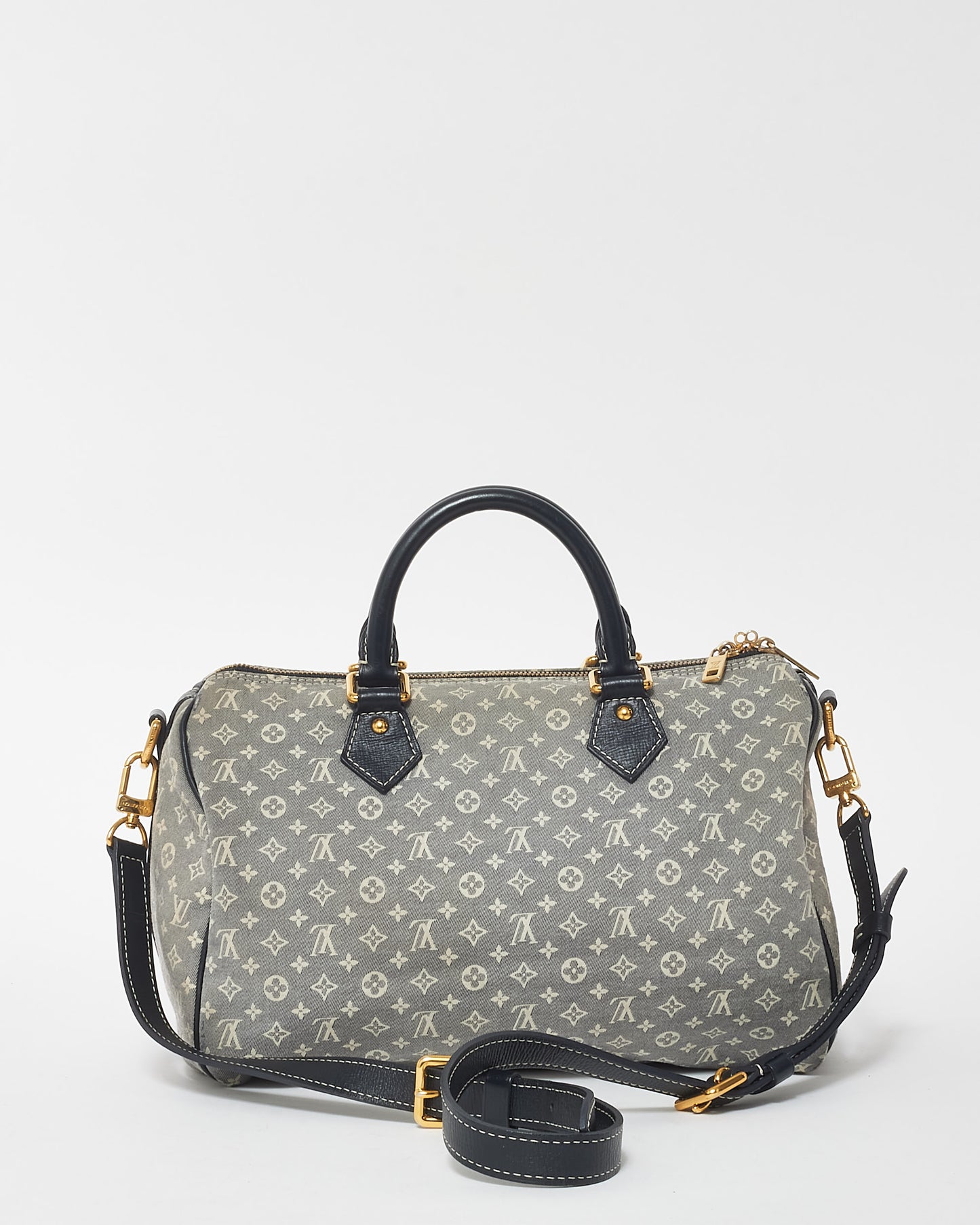 Louis Vuitton Blue Monogram Canvas Mini Lin Speedy 30 Bandoulière Bag