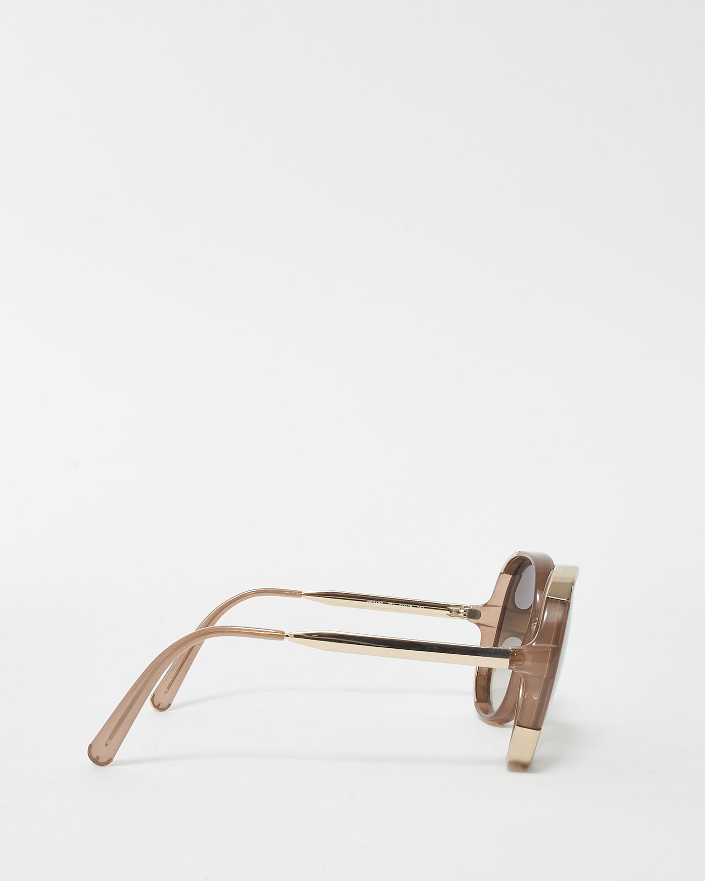 Chloé Light Brown Acetate Oversized Round Frame CE712S Sunglasses