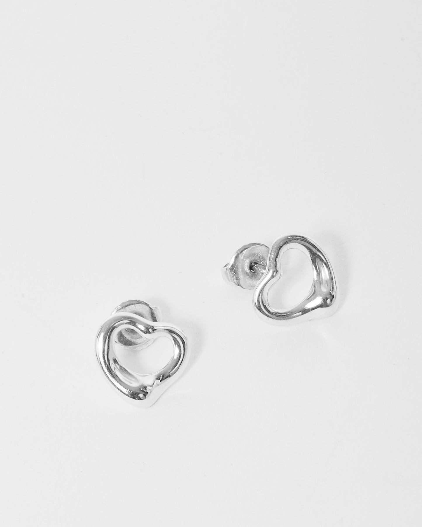 Tiffany 
Co. Elsa Peretti Open Heart Stud Earrings