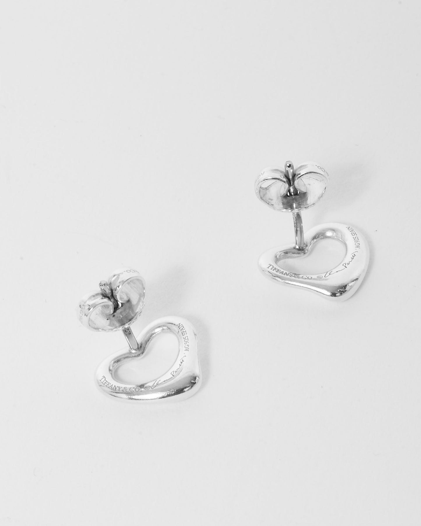 Tiffany 
Co. Elsa Peretti Open Heart Stud Earrings