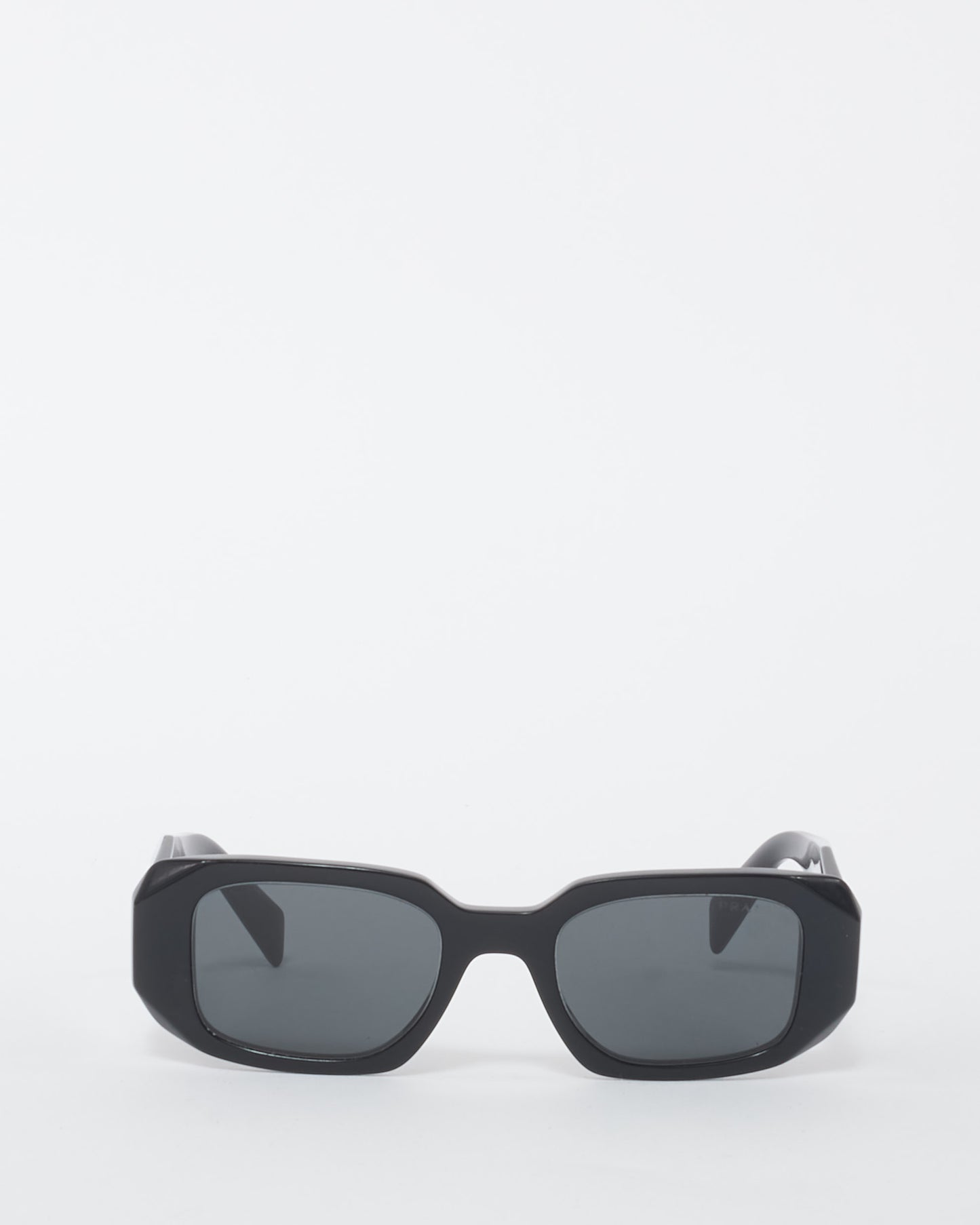 Prada Black Rectangular Symbole SPR 17W Sunglasses