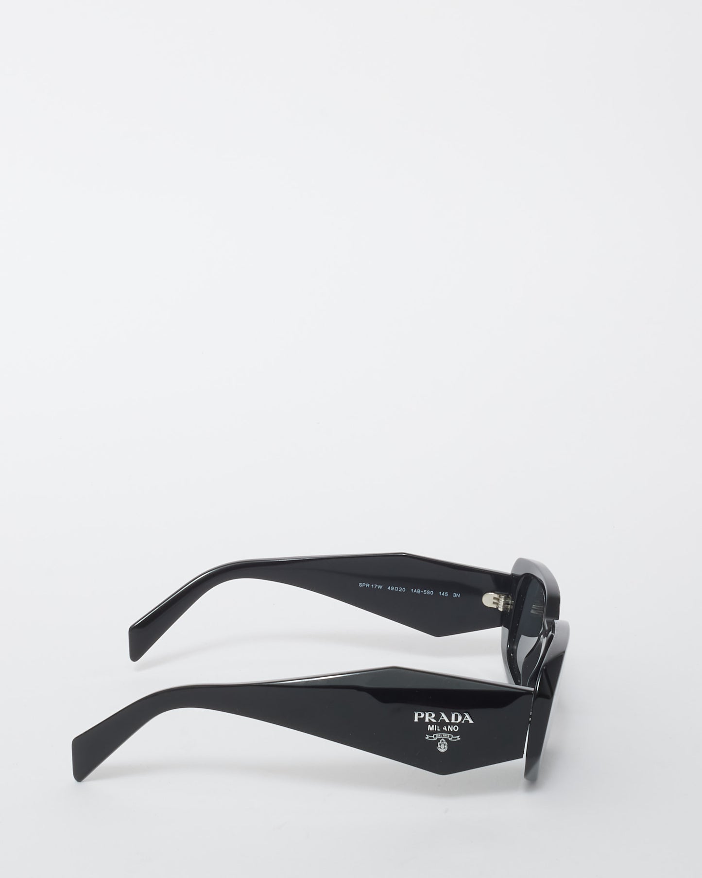 Prada Black Rectangular Symbole SPR 17W Sunglasses