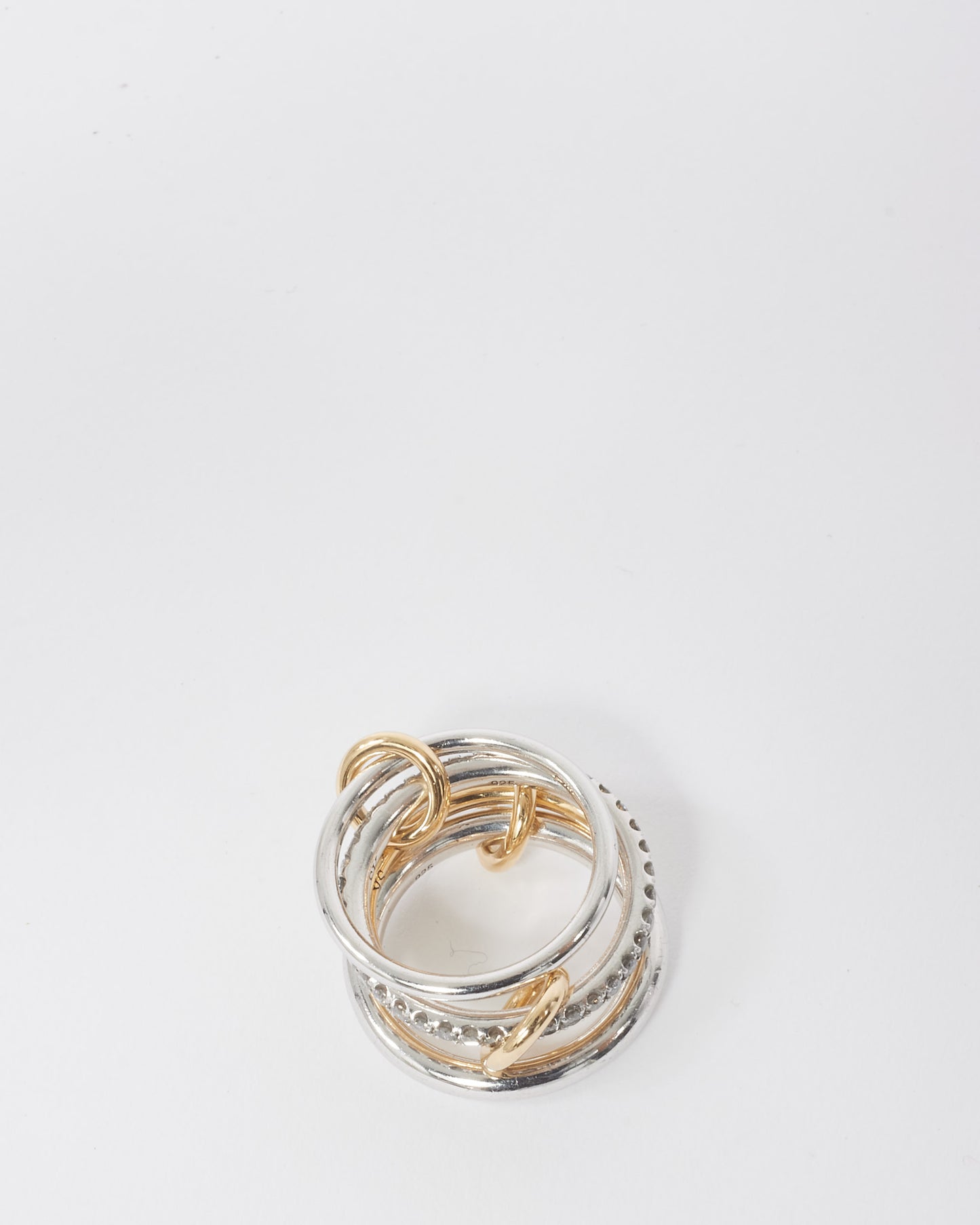 Spinelli Kilcollin Gold, Silver 
Diamond Nimbus SG Gris Ring - 6.5