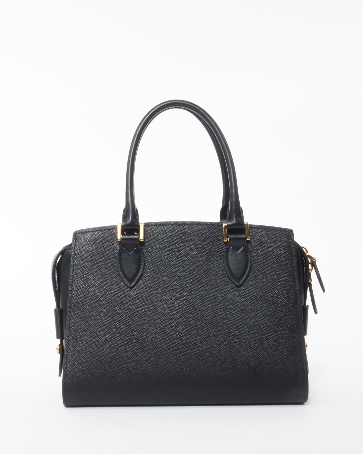 Prada Black Saffiano Leather Medium Two Way Bag