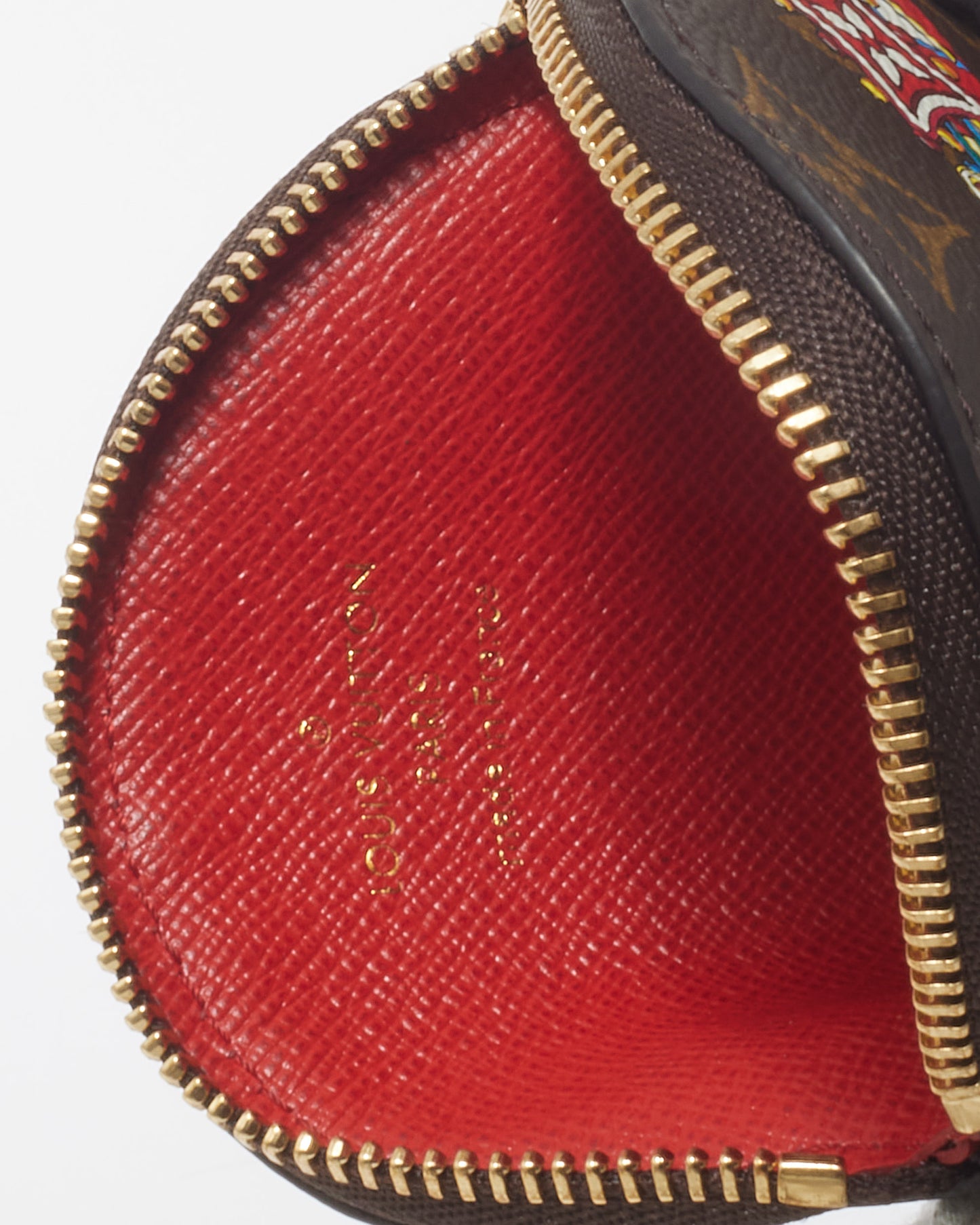 Louis Vuitton Monogram Canvas Vivienne Holiday Rouge Round Coin Pouch