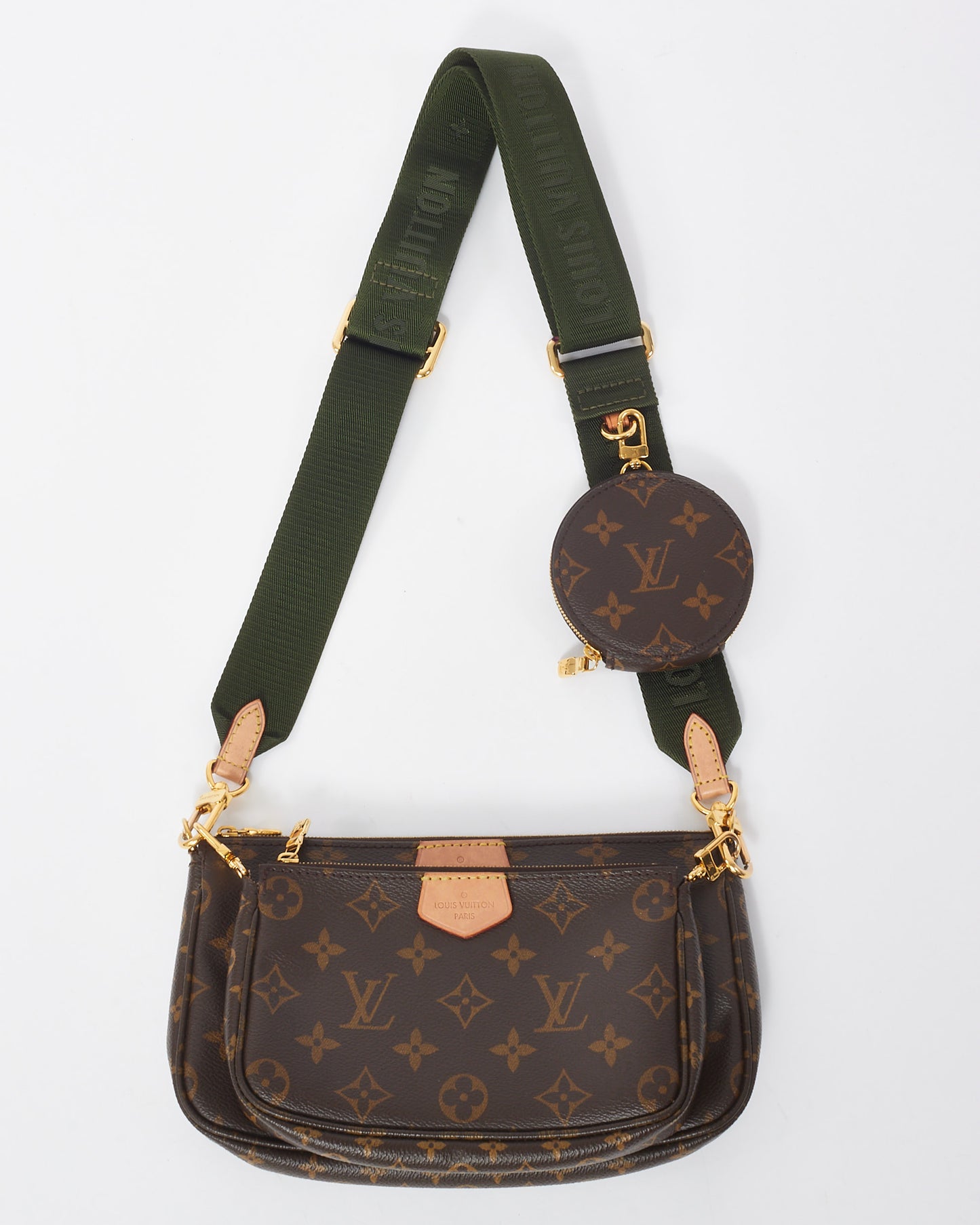 Louis Vuitton Monogram Coated Canvas Green Multi Pochette Accessoires