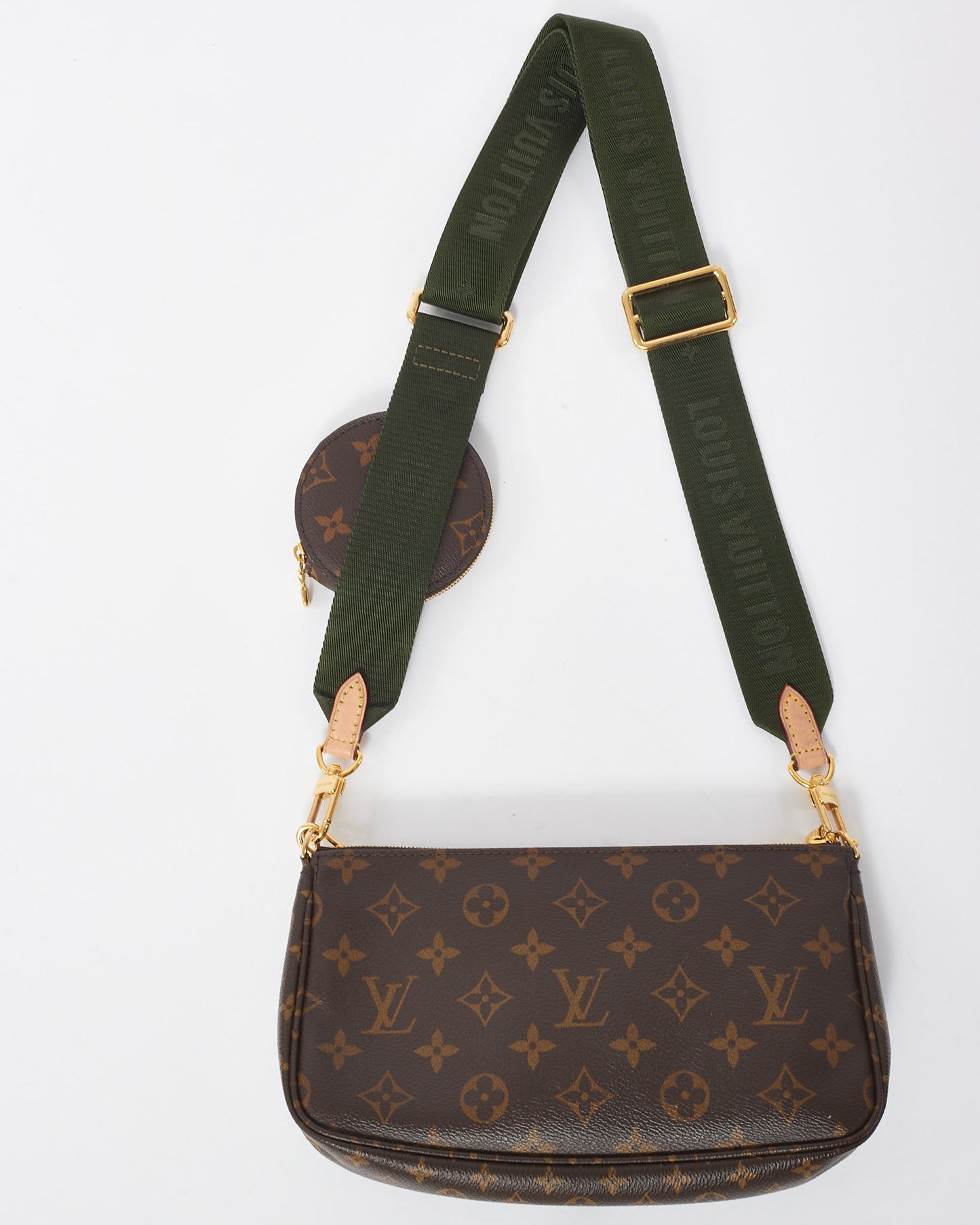 Louis Vuitton Monogram Coated Canvas Green Multi Pochette Accessoires