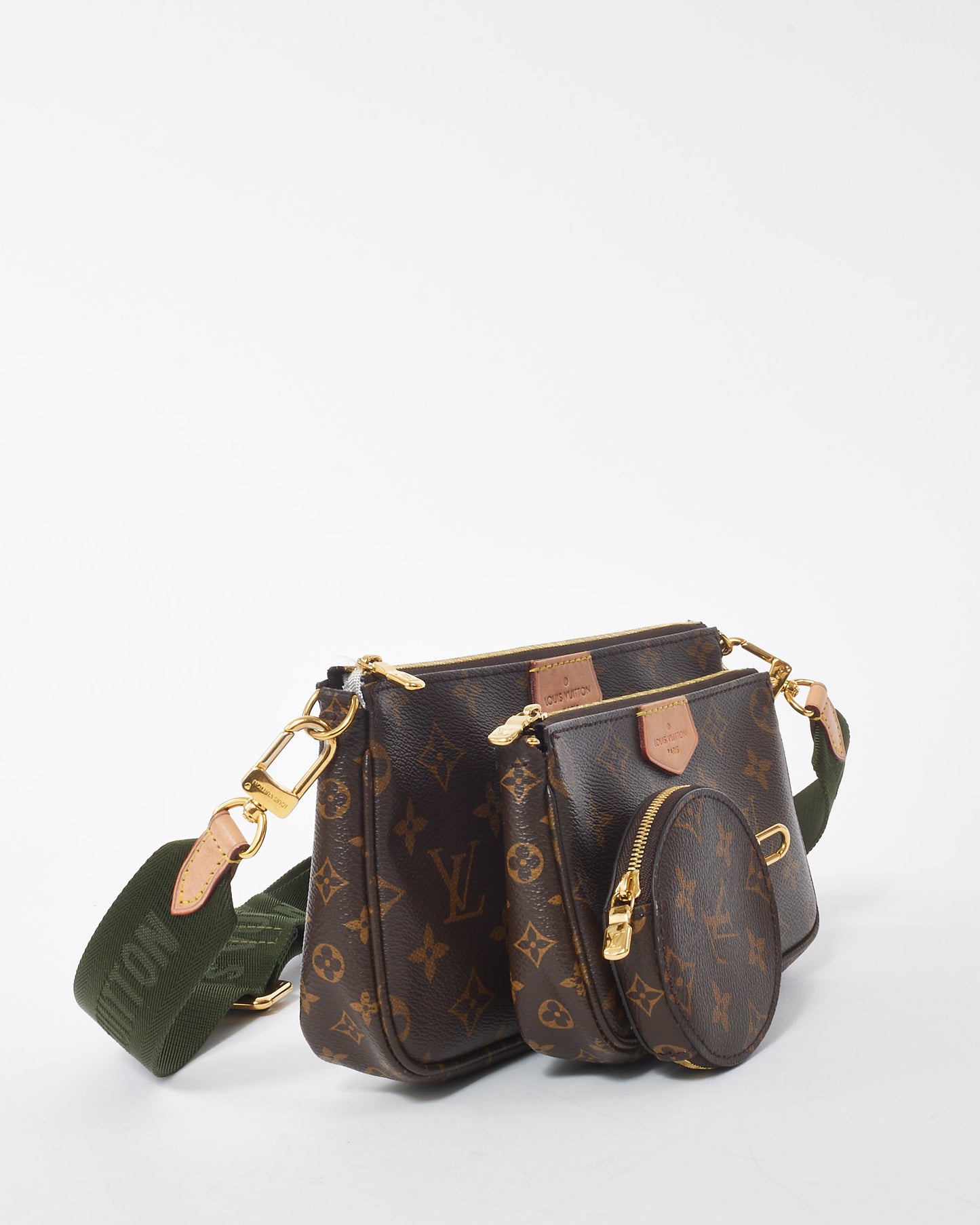 Louis Vuitton Monogram Coated Canvas Green Multi Pochette Accessoires