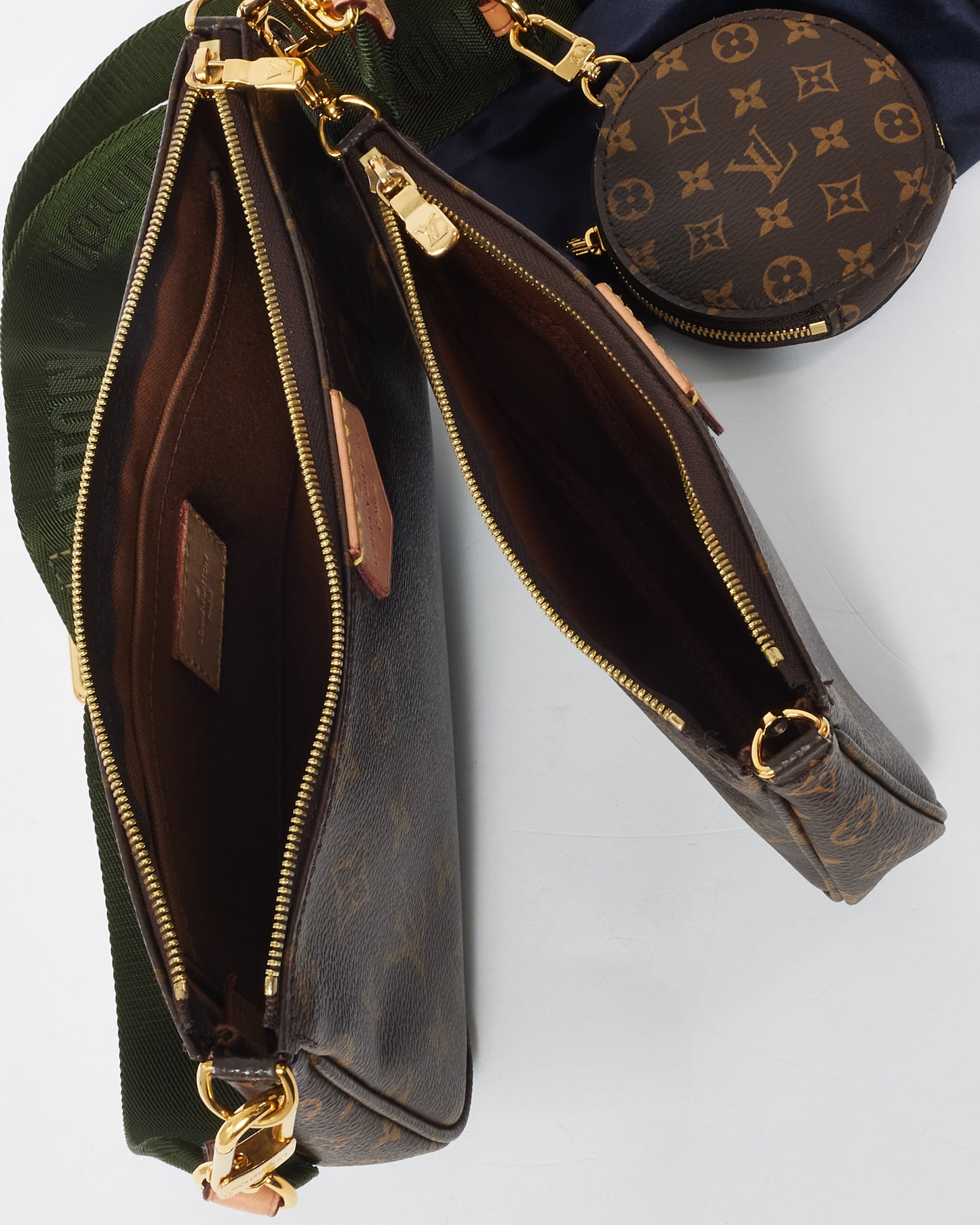 Louis Vuitton Monogram Coated Canvas Green Multi Pochette Accessoires