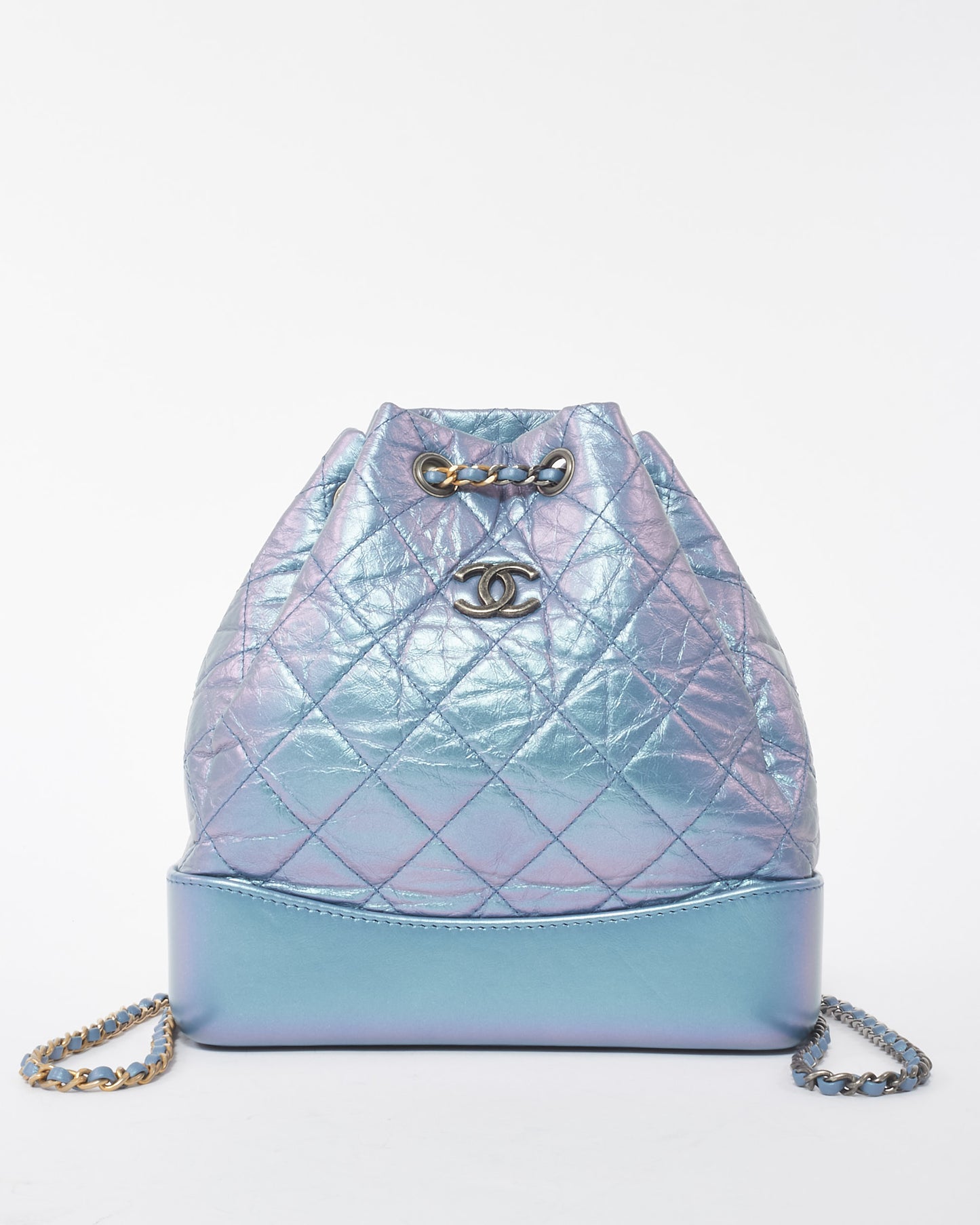 Chanel Light Purple Quilted Lambskin Iridescent Gabrielle Backpack