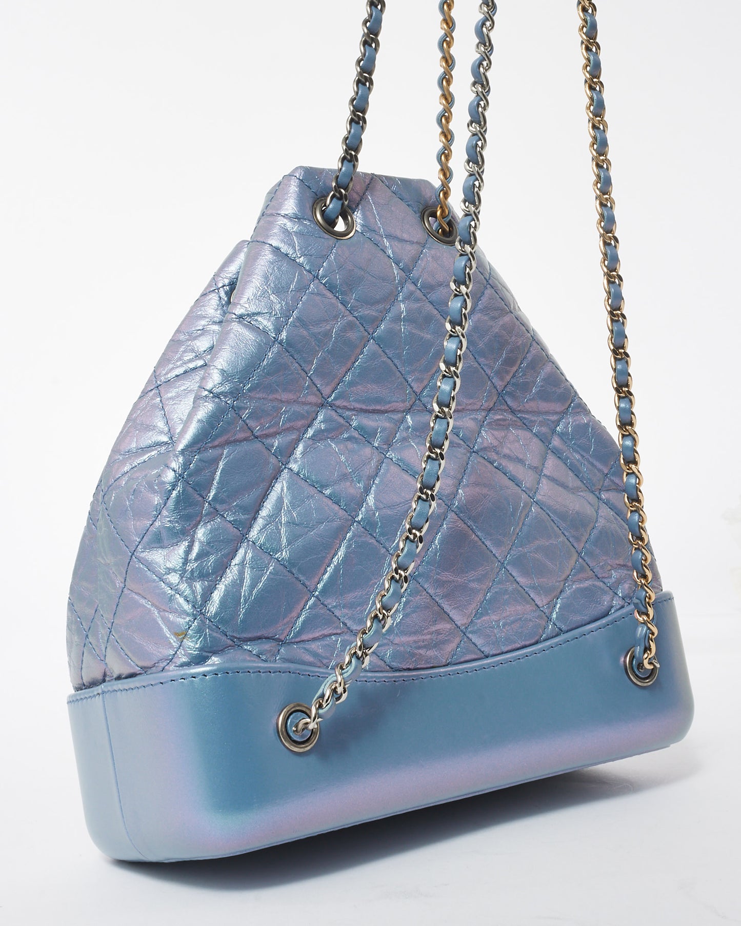 Chanel Light Purple Quilted Lambskin Iridescent Gabrielle Backpack