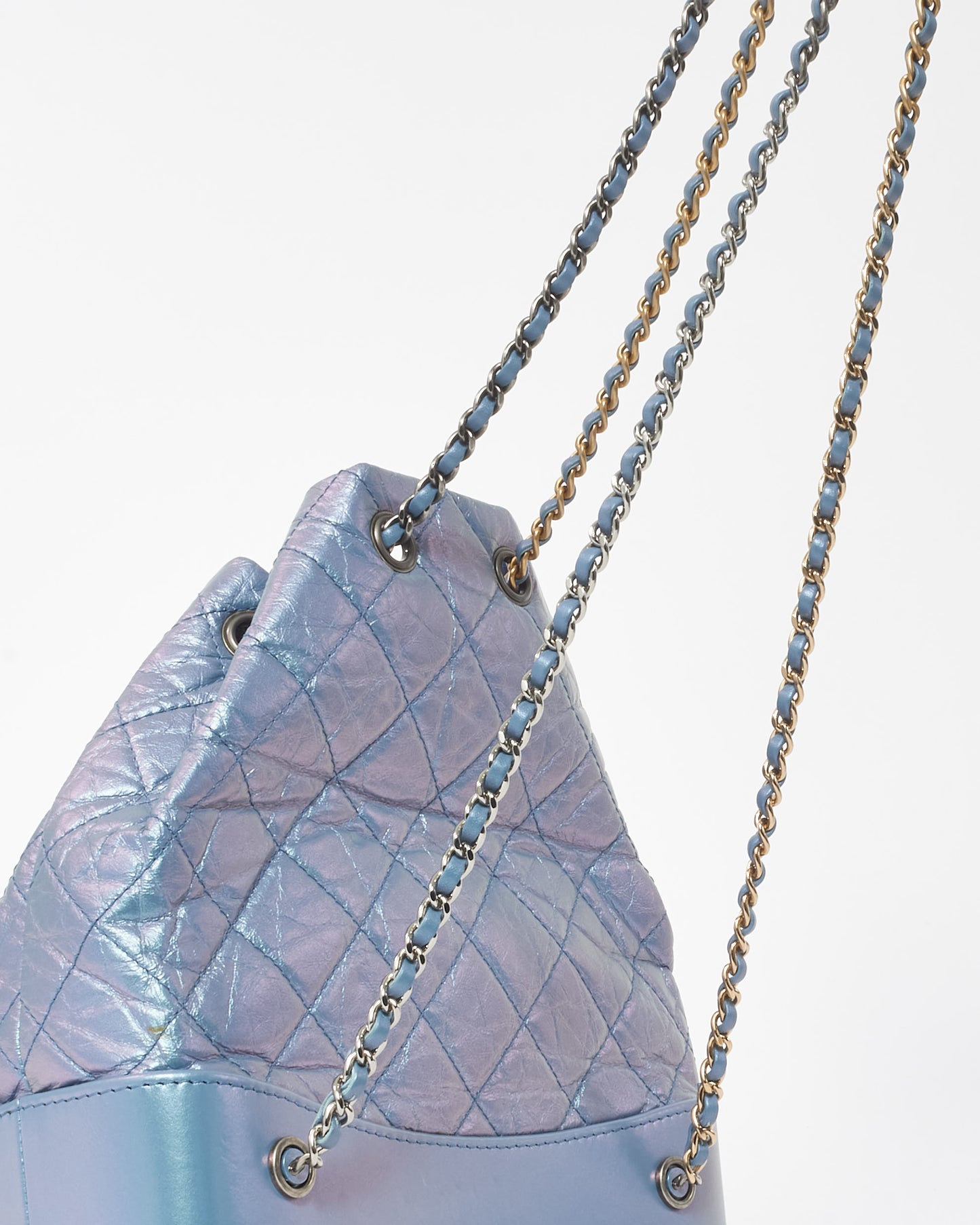 Chanel Light Purple Quilted Lambskin Iridescent Gabrielle Backpack