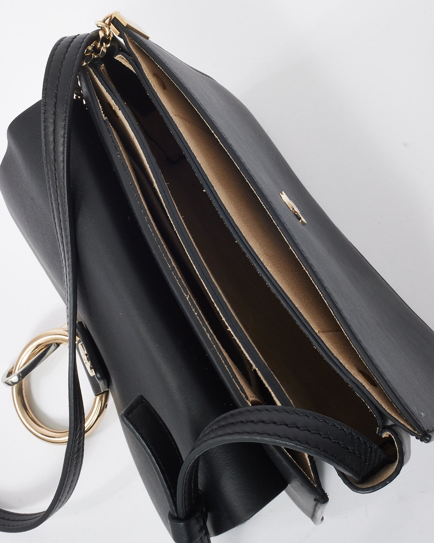 Chloé Black Suede 
Leather Faye Crossbody Bag