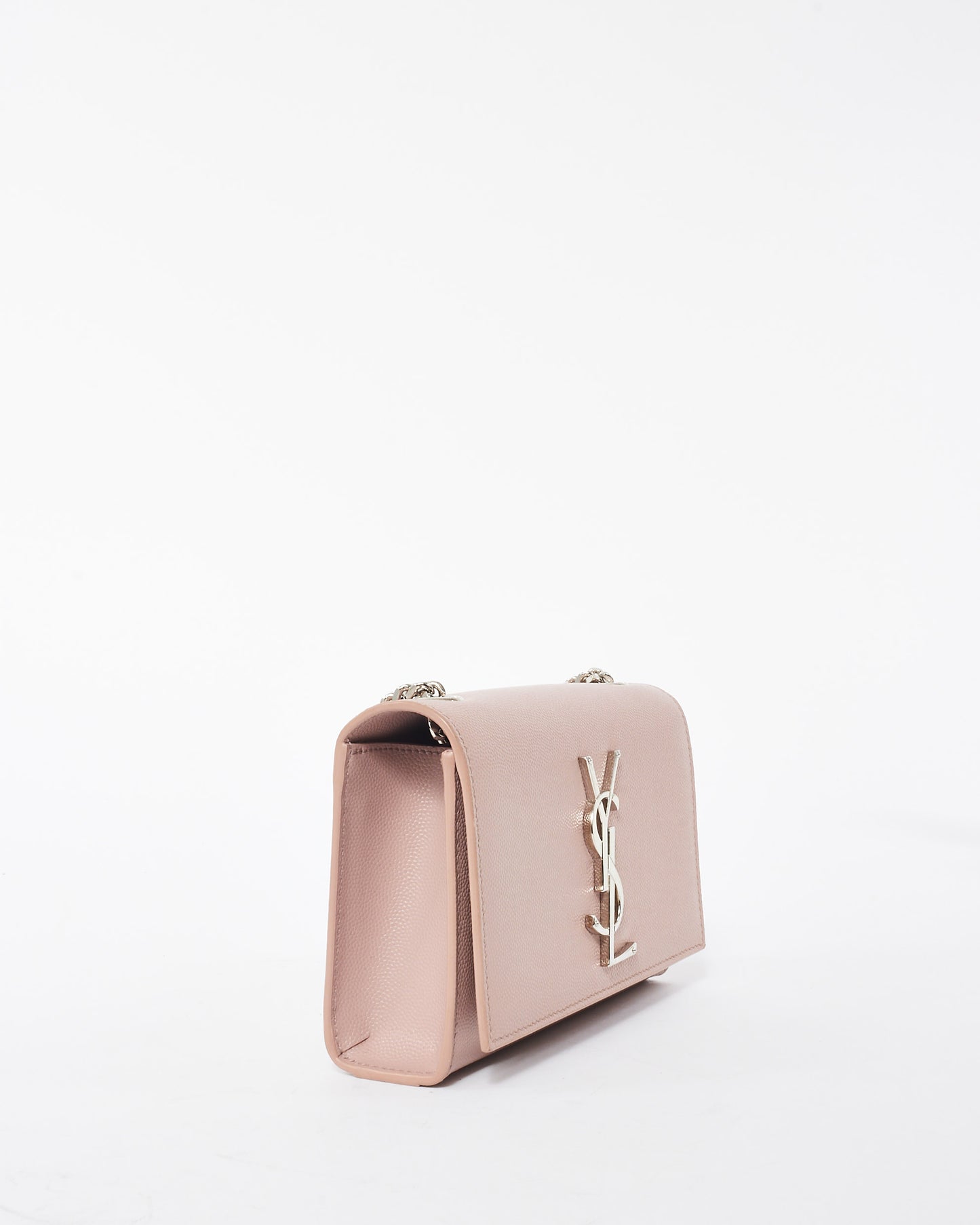 Saint Laurent Blush Pink Grain de Poudre Embossed Leather Small Kate Bag